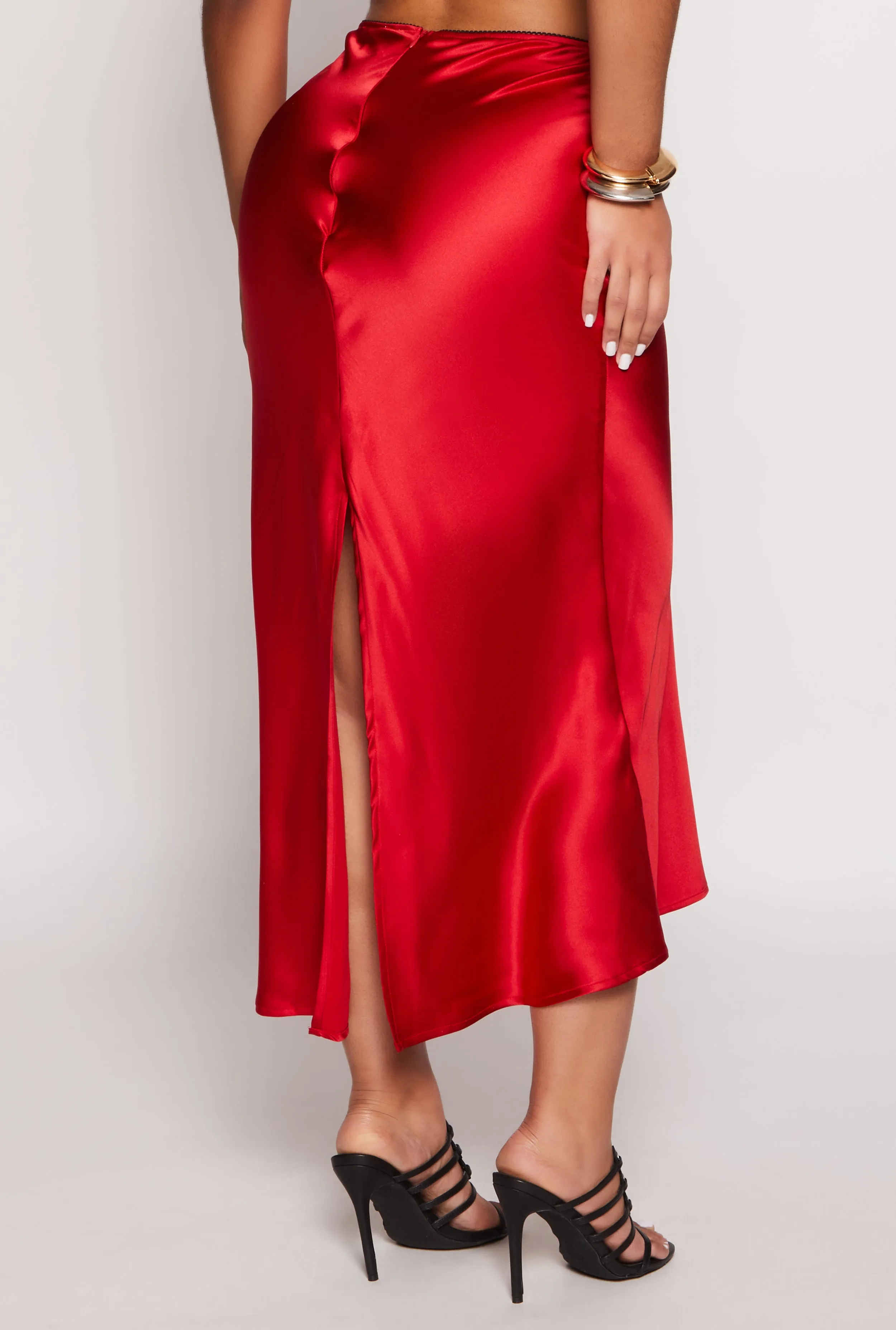 Almost Famous Satin Midi Slip Skirt sold by Rainbow product image thumbnail 3