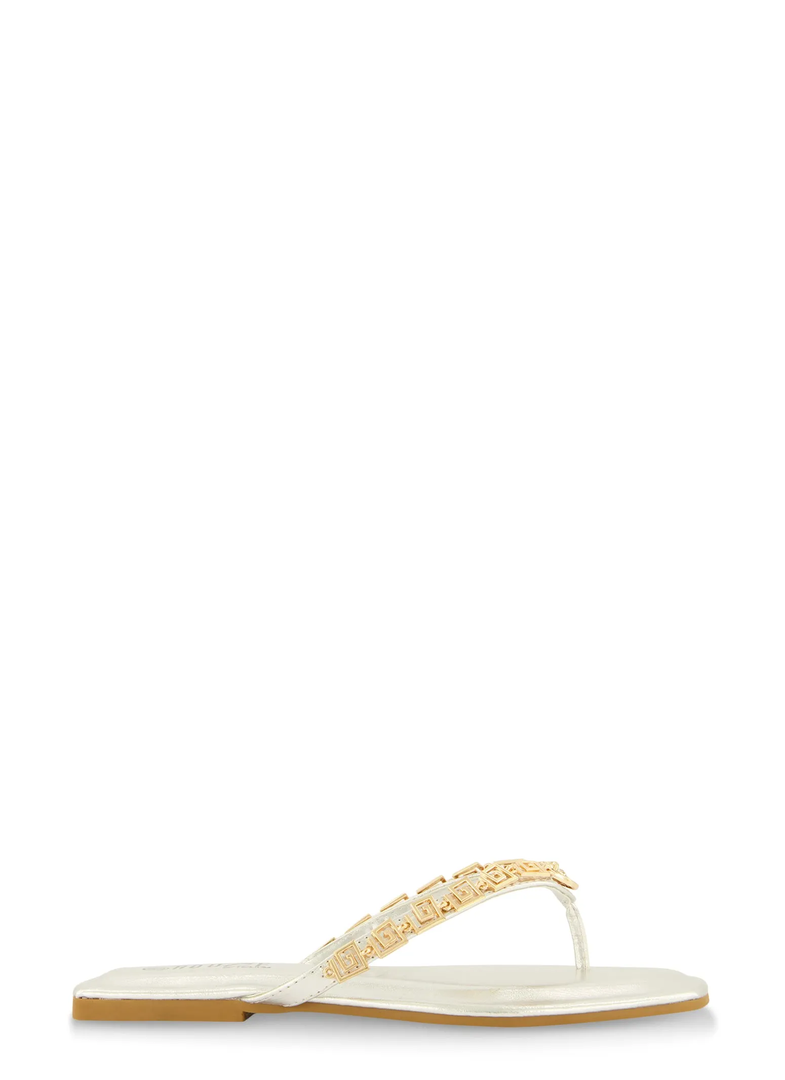 Lion Pendant Greek Key Chain Thong Sandals sold by Rainbow product image thumbnail 2