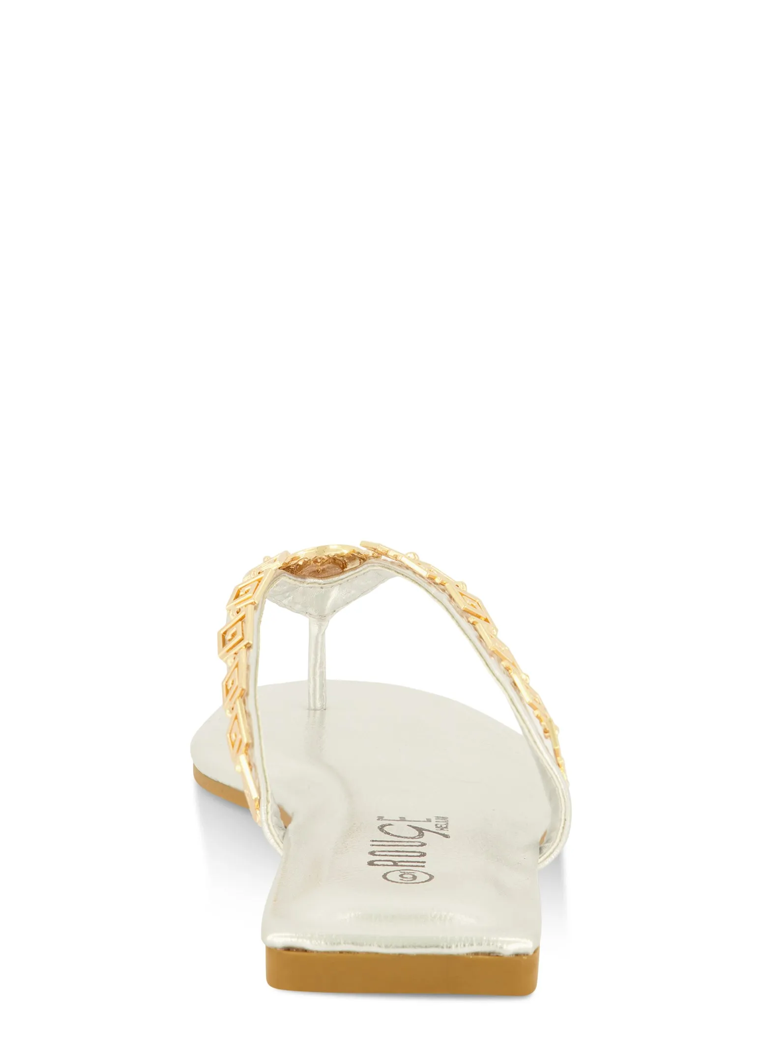 Lion Pendant Greek Key Chain Thong Sandals sold by Rainbow product image thumbnail 3