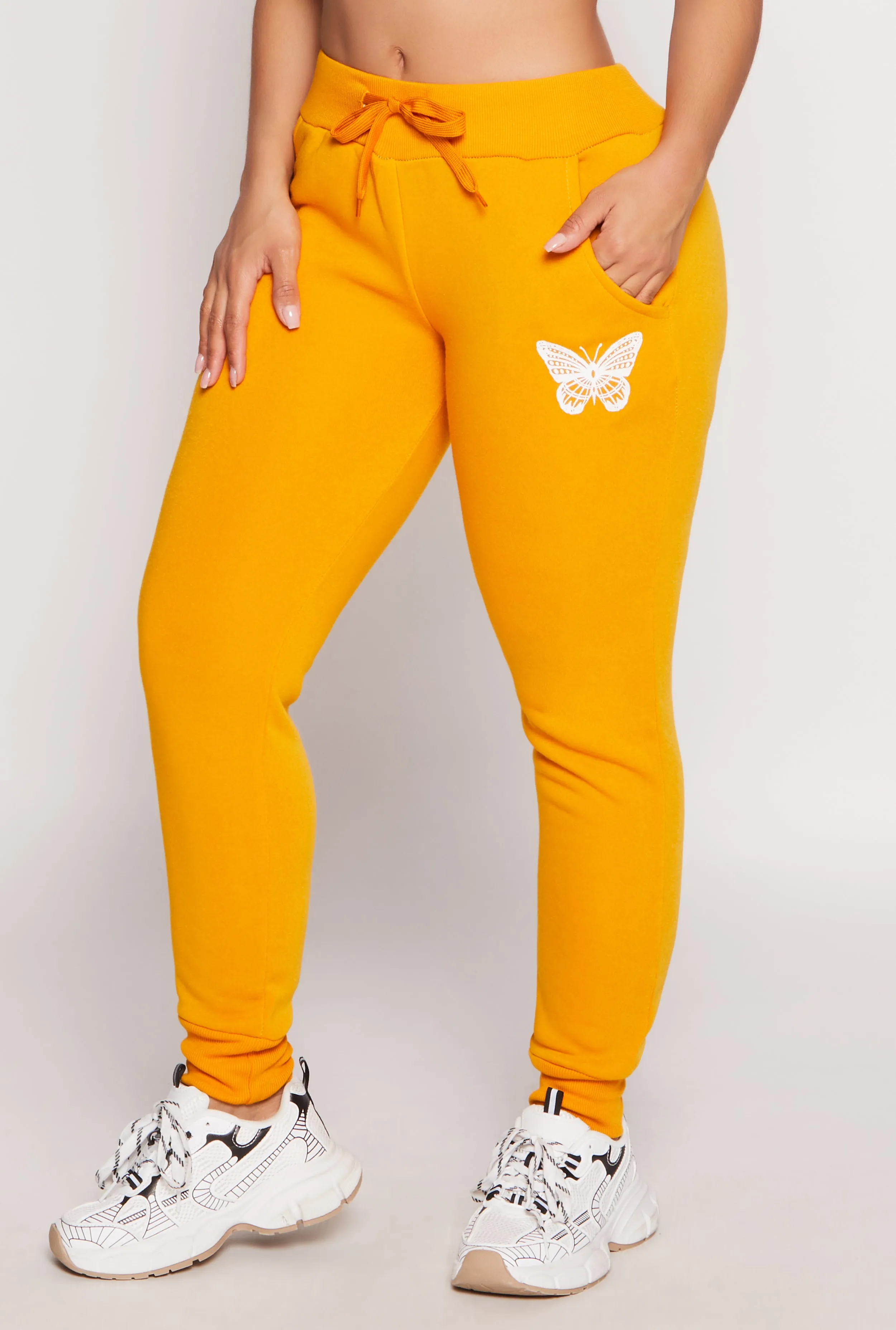 Fleece Butterfly Graphic Drawstring Joggers sold by Rainbow product image thumbnail 2