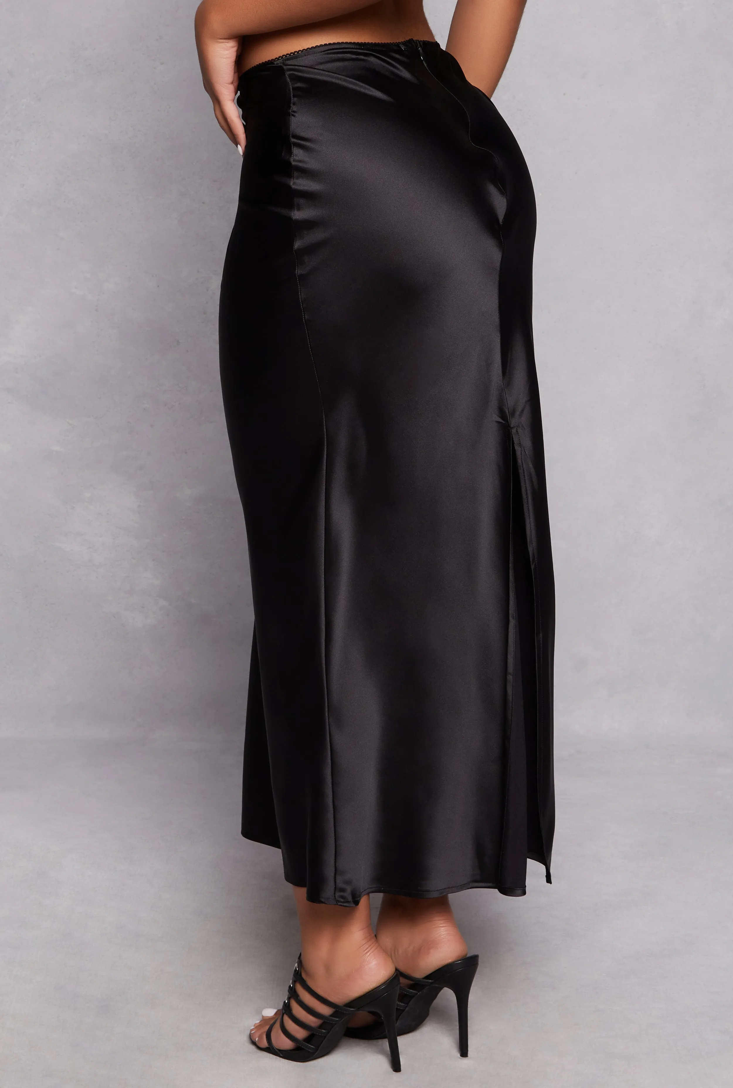 Almost Famous Satin Midi Slip Skirt sold by Rainbow product image thumbnail 3