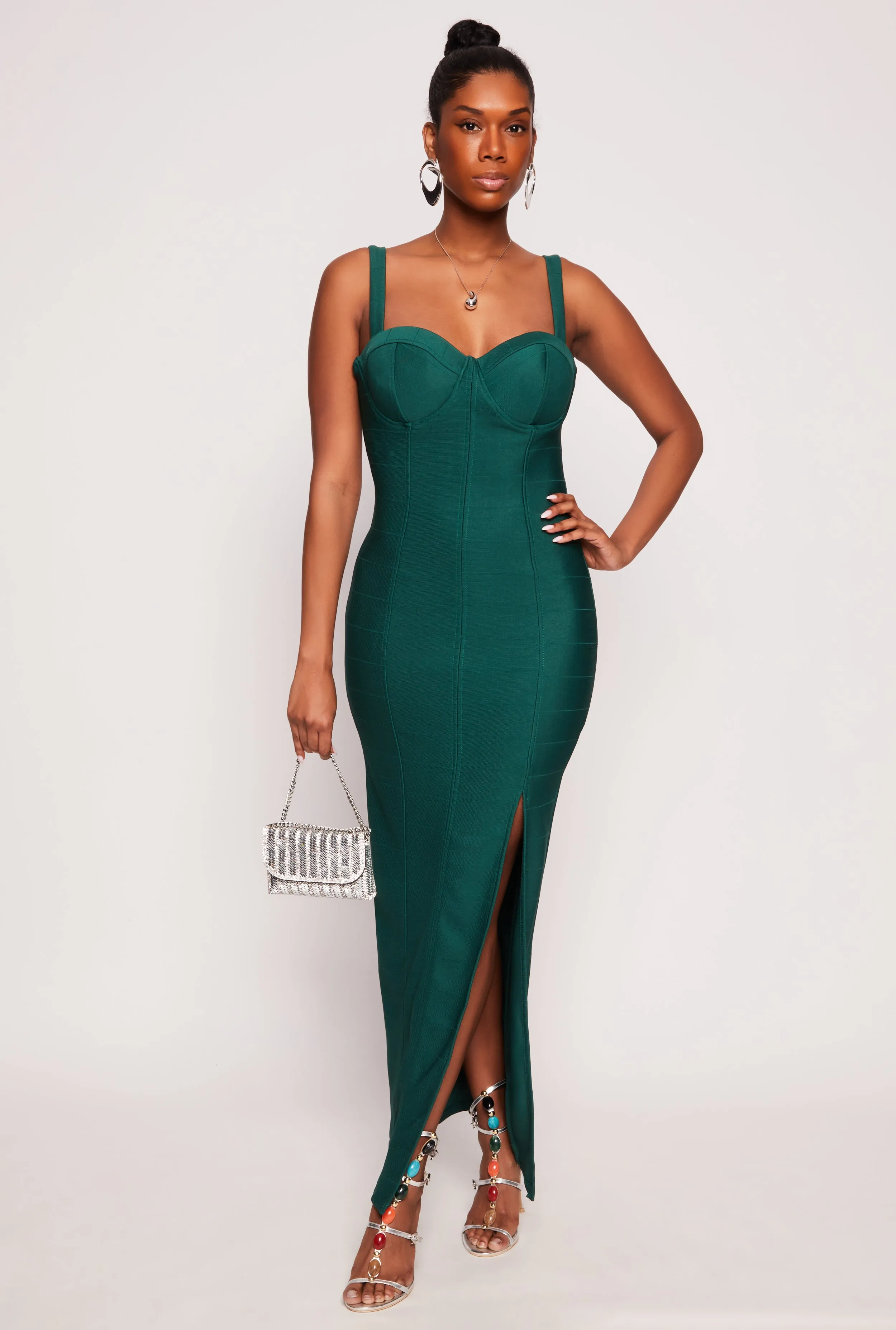 Haute Monde Side Slit Bustier Maxi Dress sold by Rainbow product image thumbnail 2