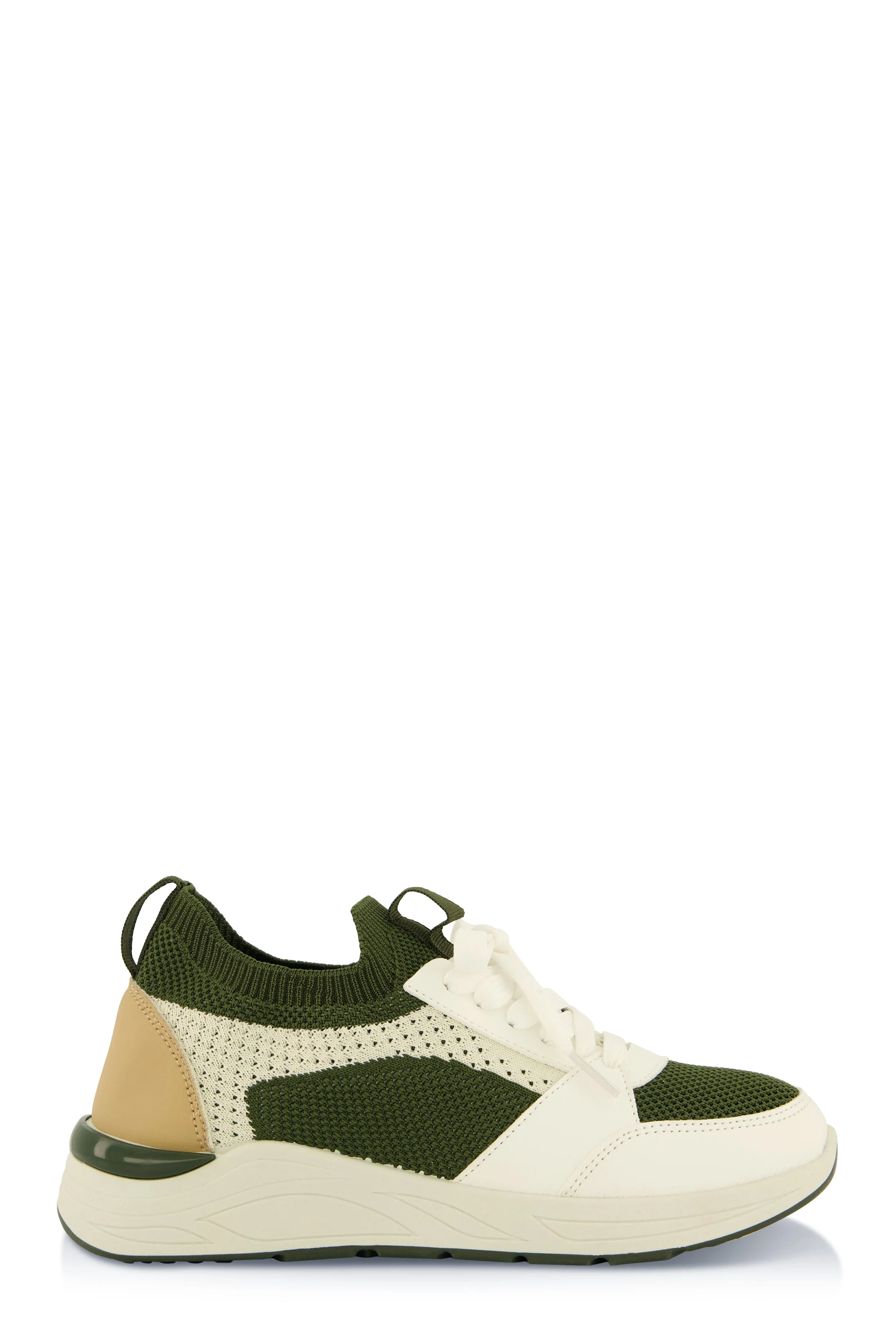 Textured Knit Color Block Lace Up Sneakers sold by Rainbow product image thumbnail 2