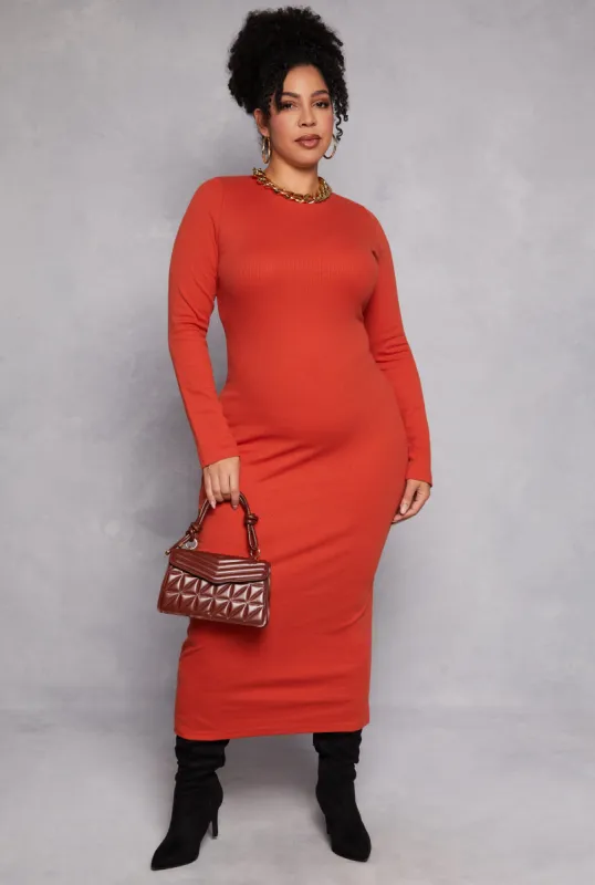 Plus Size Daisy Long Sleeve Maxi Dress sold by Rainbow