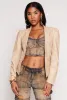 Haute Monde Faux Fur Trim Faux Leather Jacket sold by Rainbow