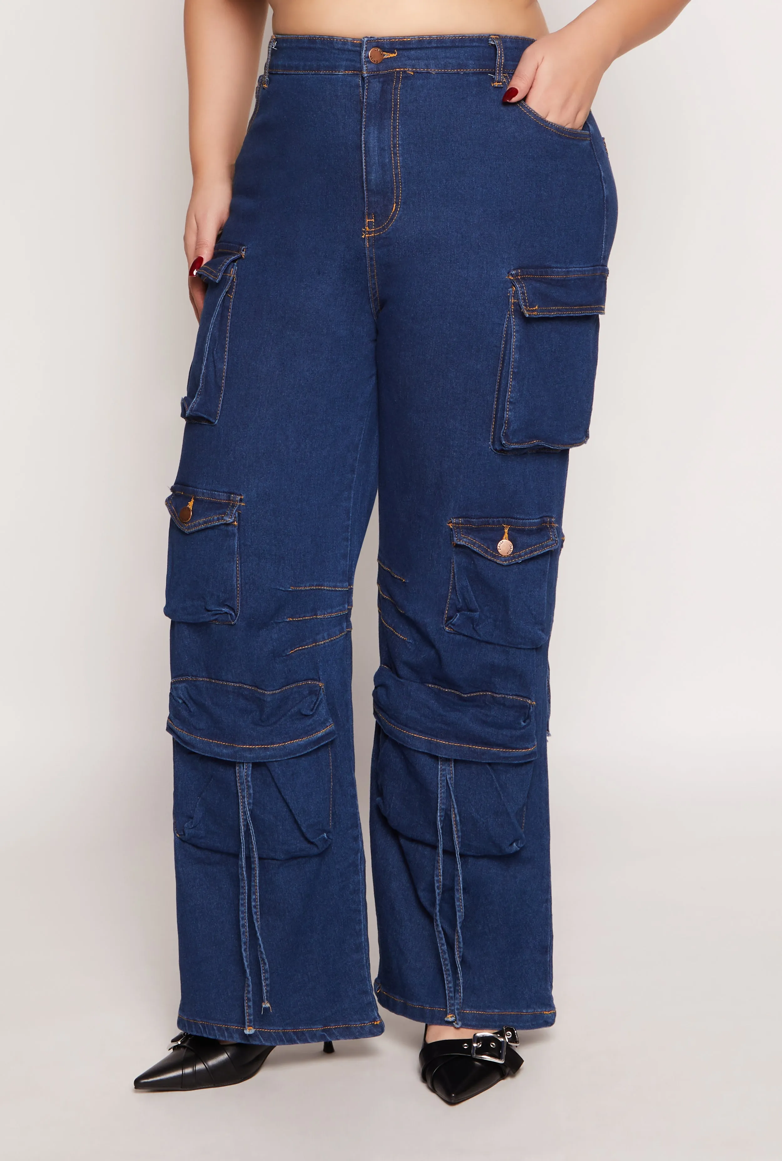 Plus Size Daisy Cargo Wide Leg Jeans sold by Rainbow product image thumbnail 2