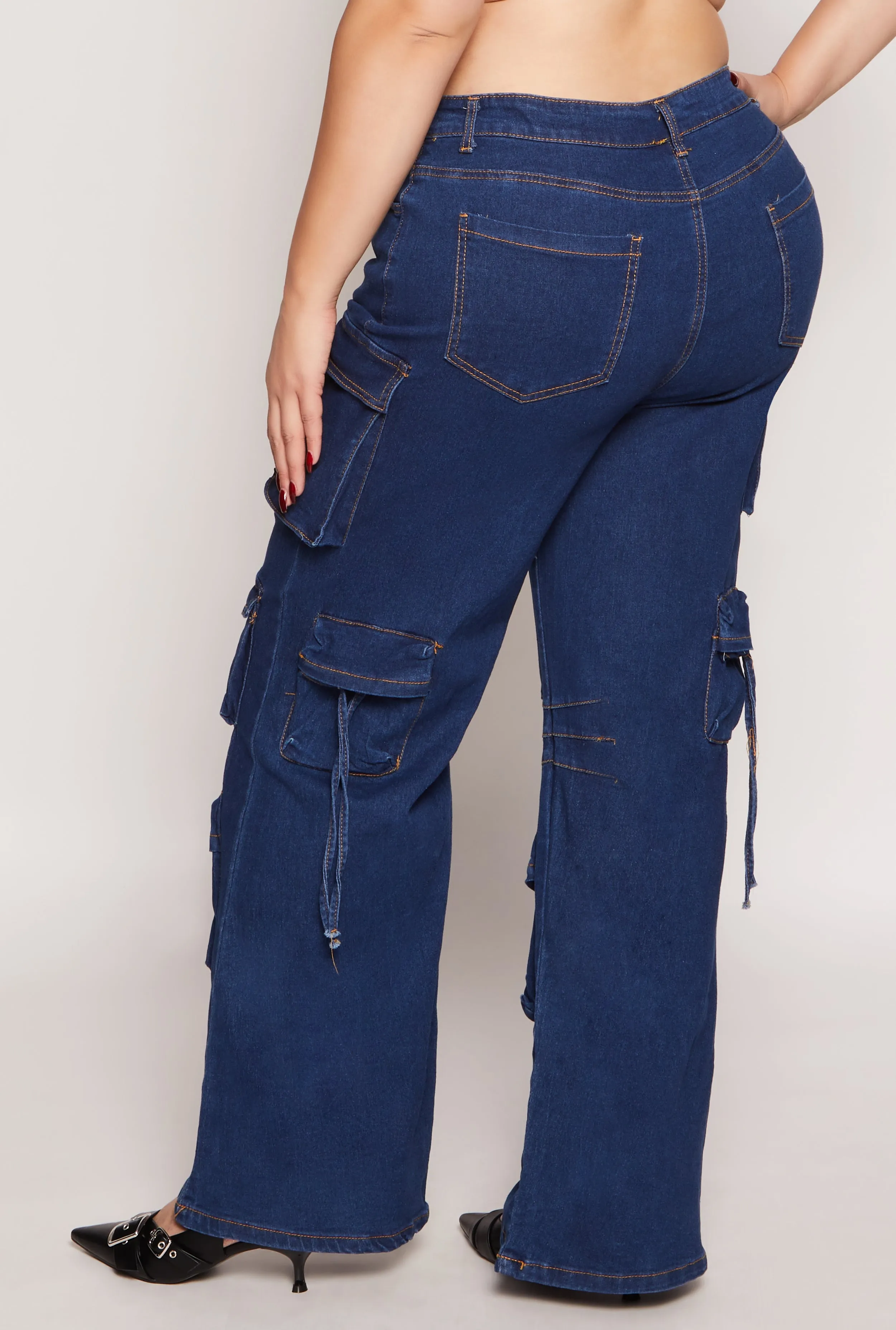 Plus Size Daisy Cargo Wide Leg Jeans sold by Rainbow product image thumbnail 3