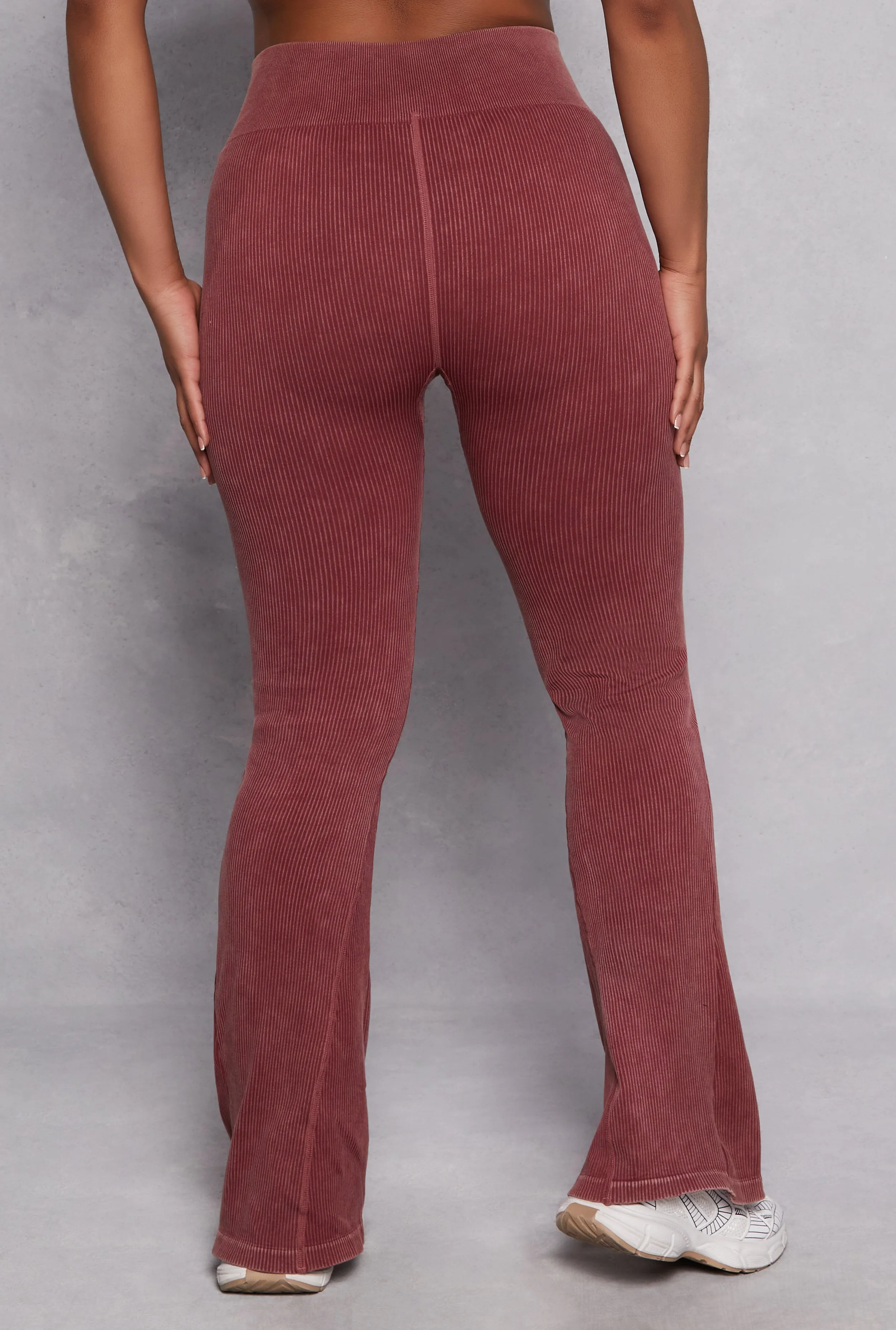 Plus Size Seamless Acid Wash Flared Pants sold by Rainbow product image thumbnail 3