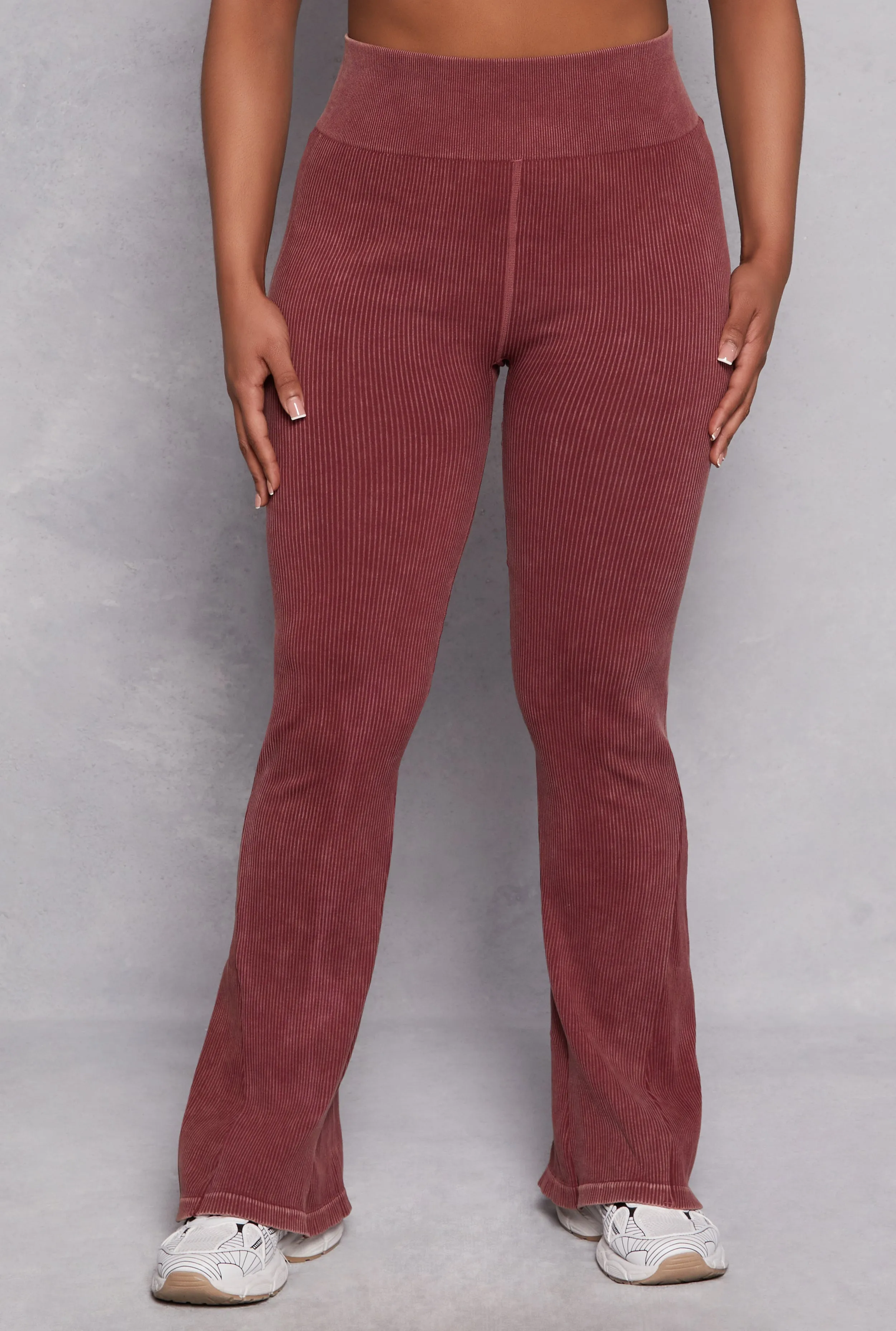 Plus Size Seamless Acid Wash Flared Pants sold by Rainbow product image thumbnail 2