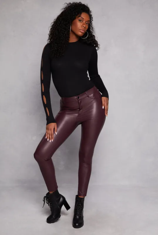 Iris Faux Leather Skinny Pants made by iris