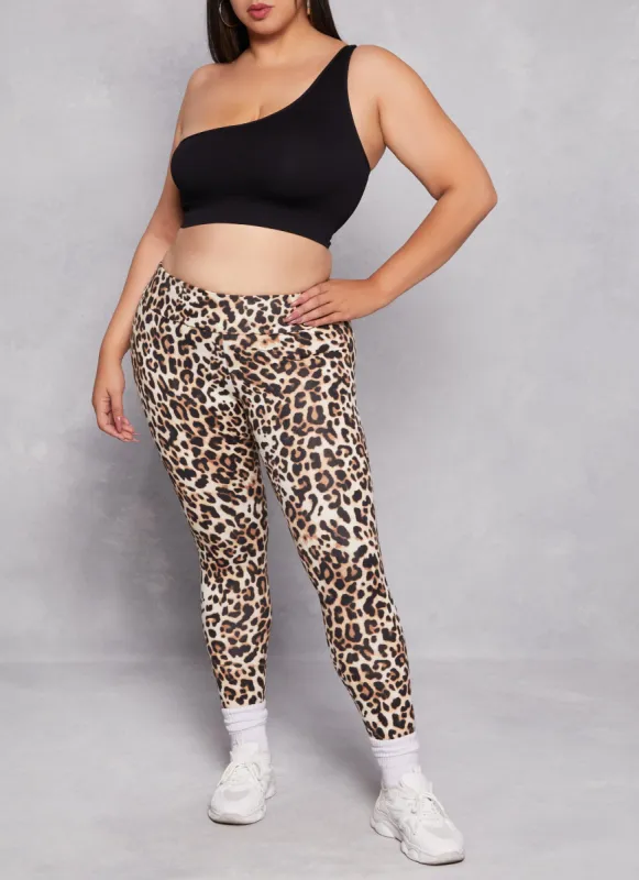 Plus Size Animal Print High Waist Leggings sold by Rainbow