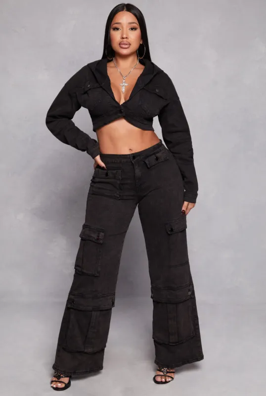 Spoon Jeans Wide Leg Cargo Jeans sold by Rainbow