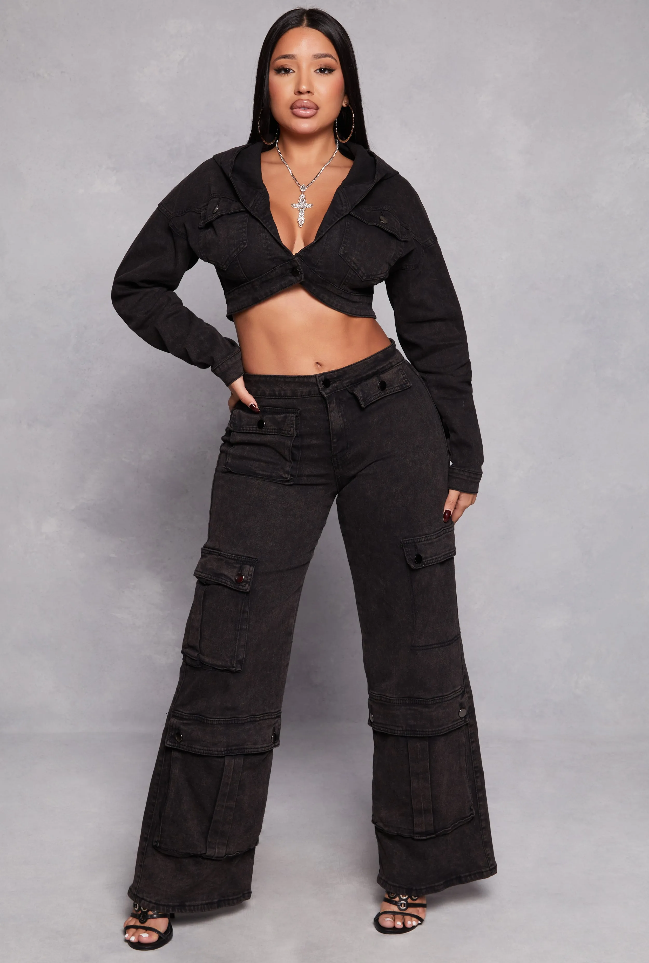Spoon Jeans Wide Leg Cargo Jeans sold by Rainbow