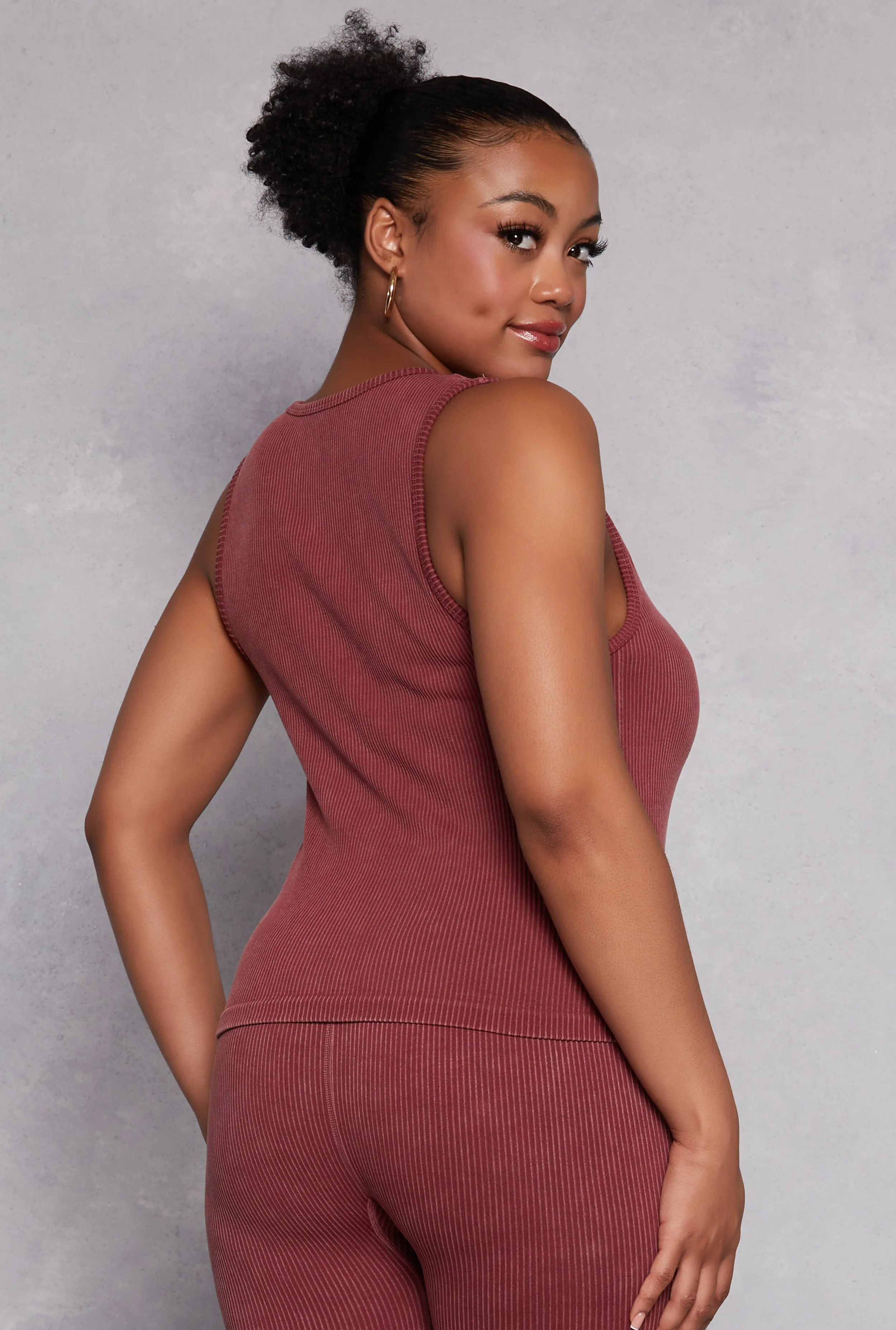 Plus Size Seamless Acid Wash Tank Top sold by Rainbow product image thumbnail 3