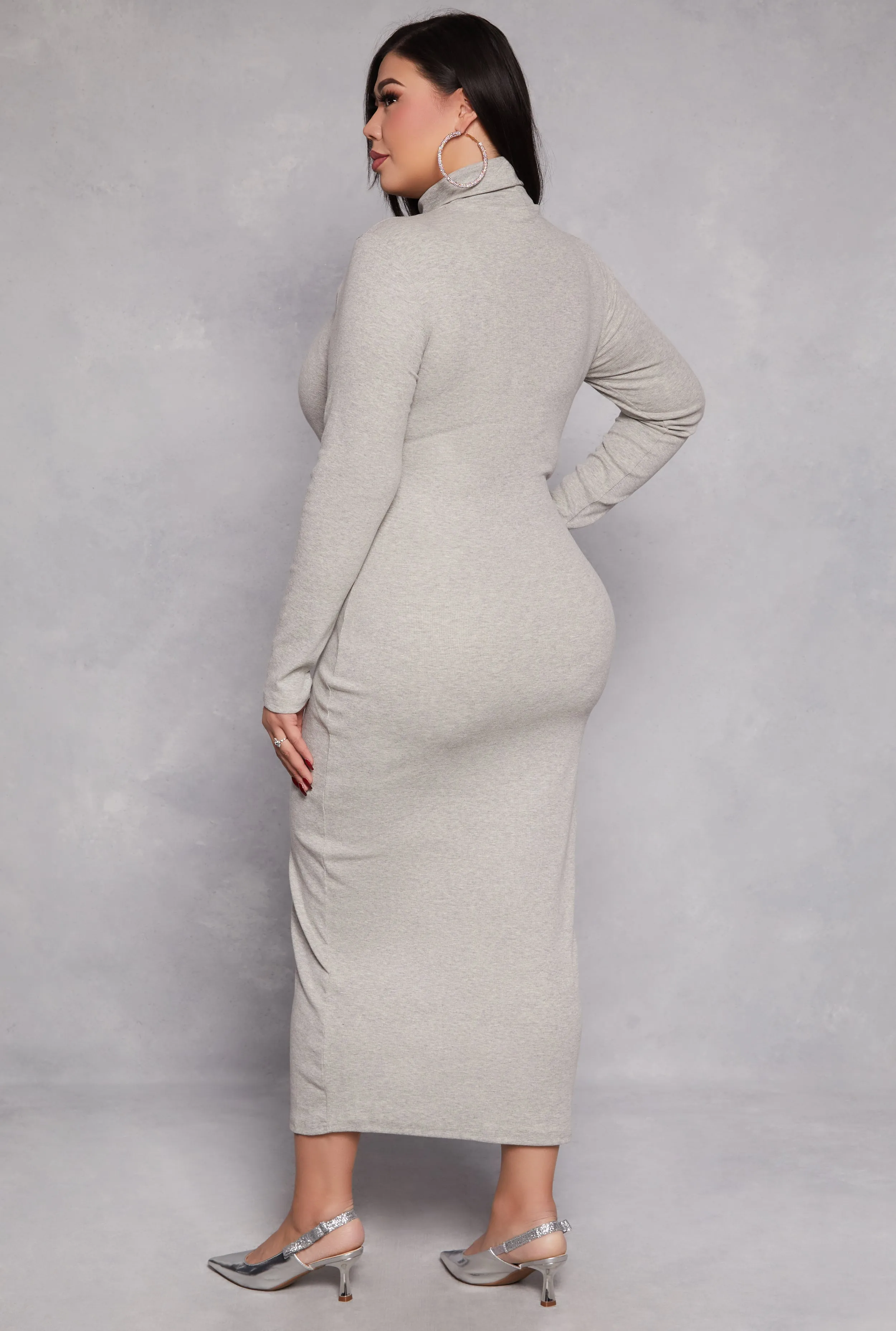 Plus Size Daisy Turtleneck Long Sleeve Dress sold by Rainbow product image thumbnail 3