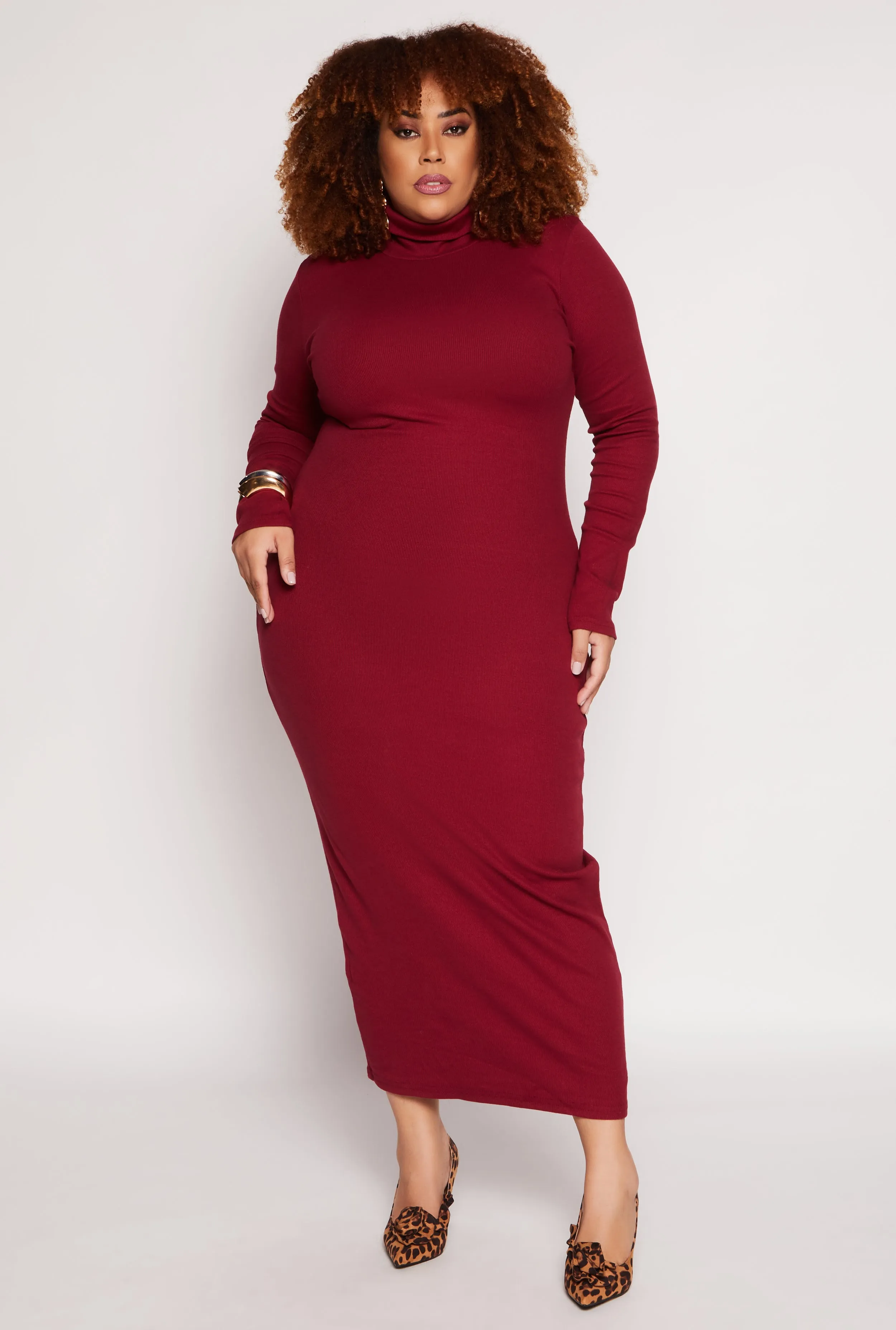 Plus Size Daisy Turtleneck Long Sleeve Dress sold by Rainbow product image thumbnail 2