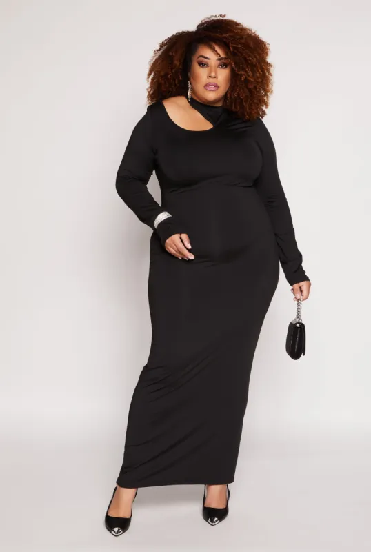 Plus Size Daisy Cut Out Maxi Dress sold by Rainbow