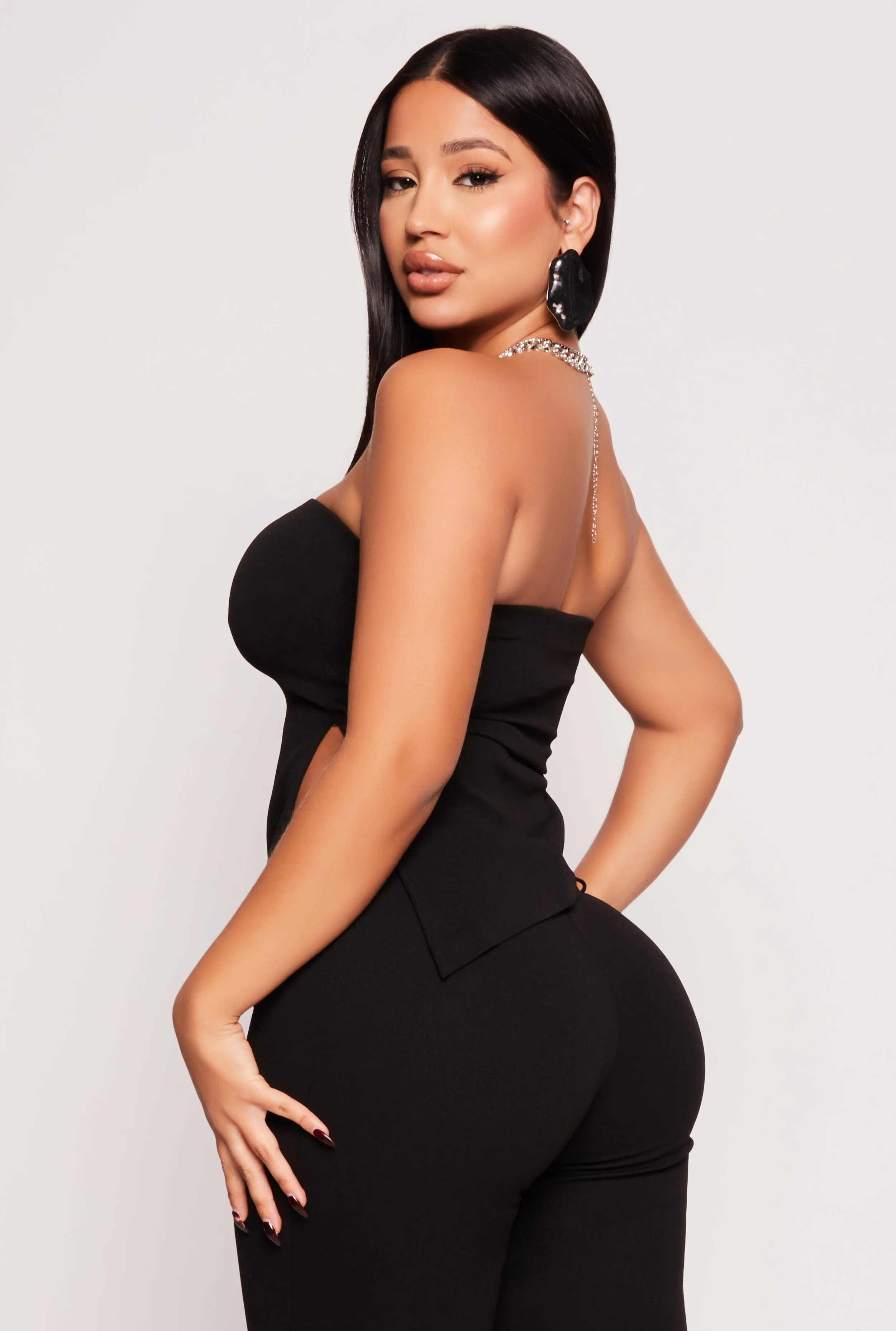 Asymmetrical Side Slit Tube Top sold by Rainbow product image thumbnail 3