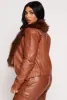Haute Monde Faux Fur Trim Faux Leather Jacket sold by Rainbow