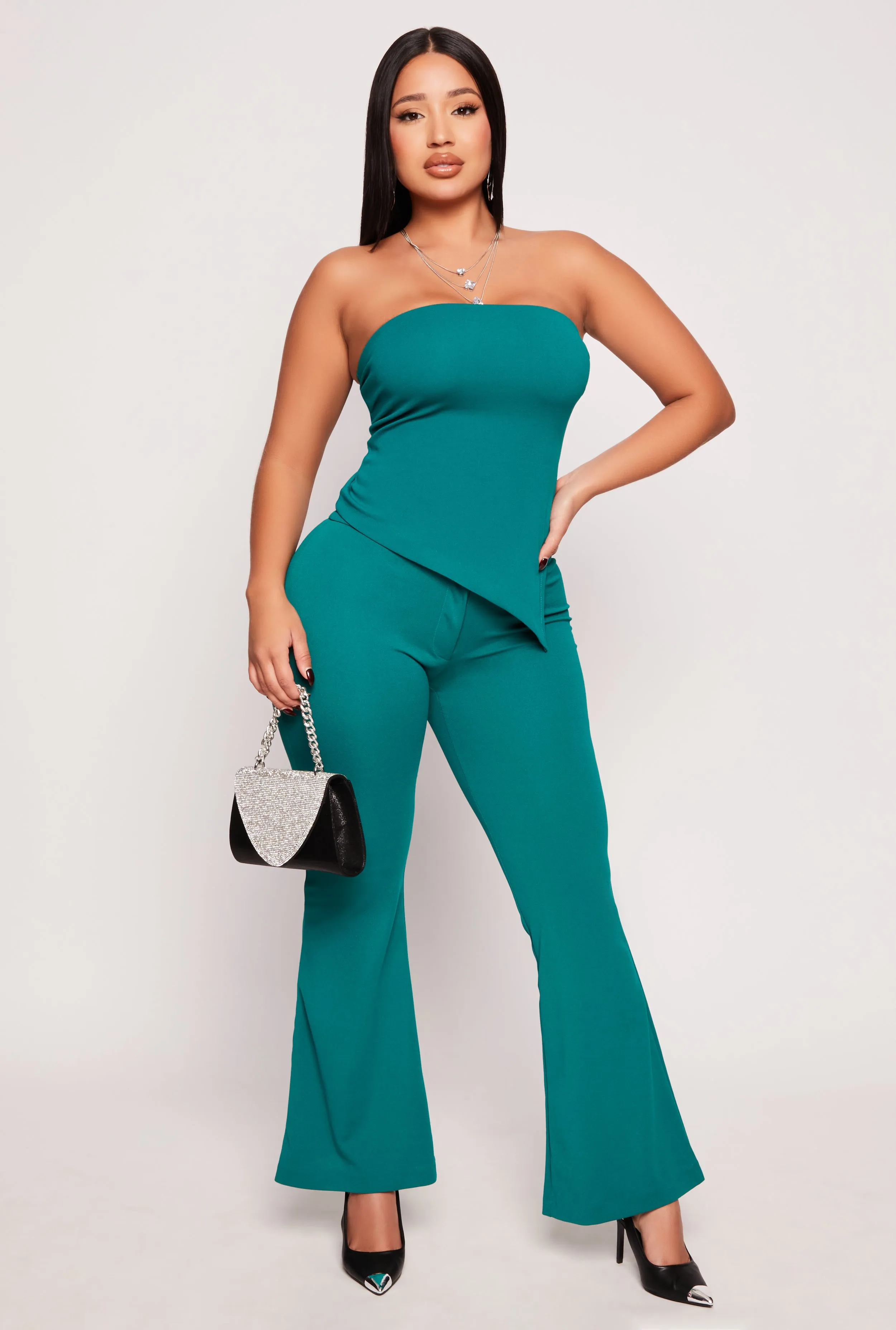 Crepe Knit Flare Pants sold by Rainbow