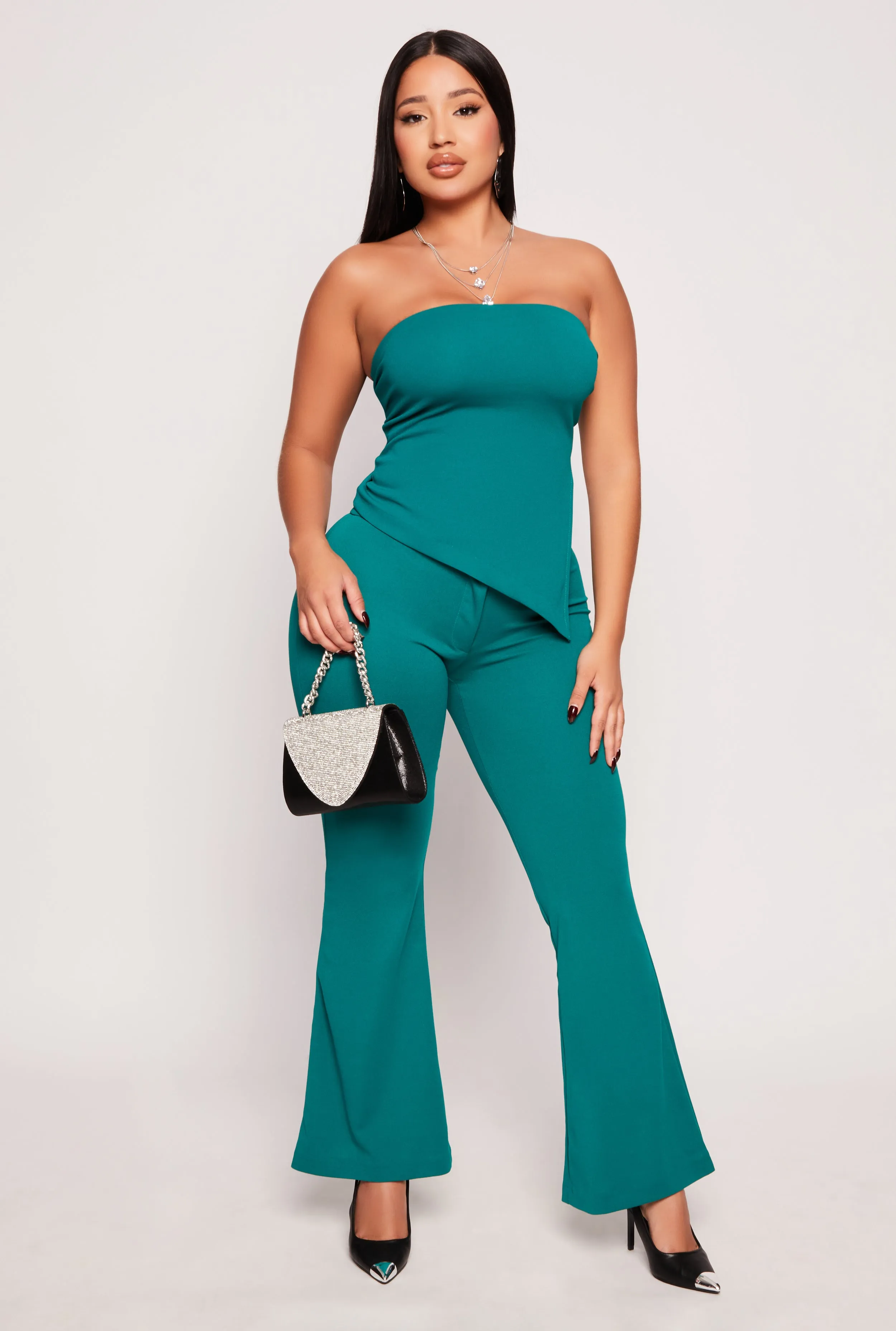 Asymmetrical Side Slit Tube Top sold by Rainbow product image thumbnail 2