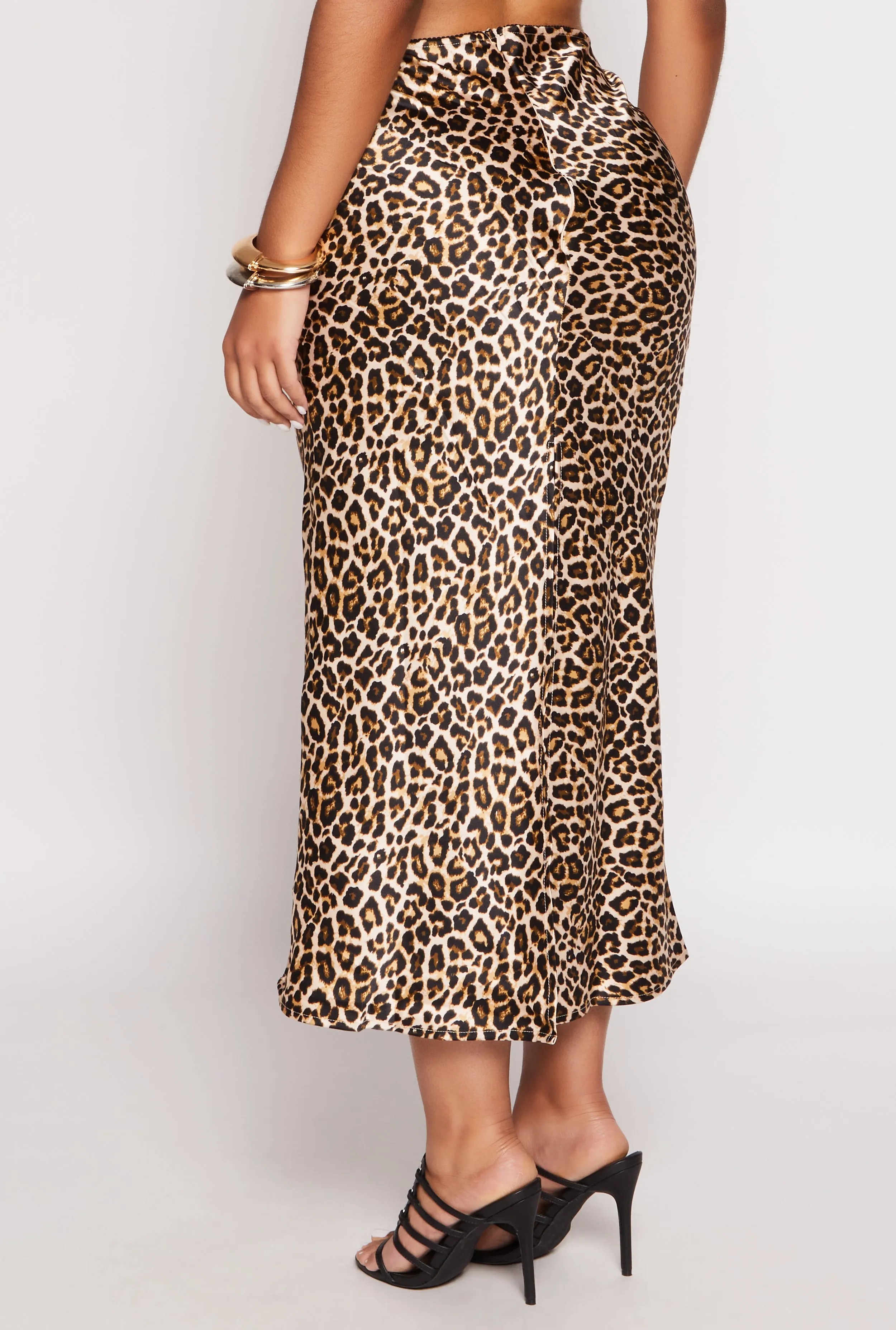 Almost Famous Satin Printed Pattern Midi Skirt sold by Rainbow product image thumbnail 3