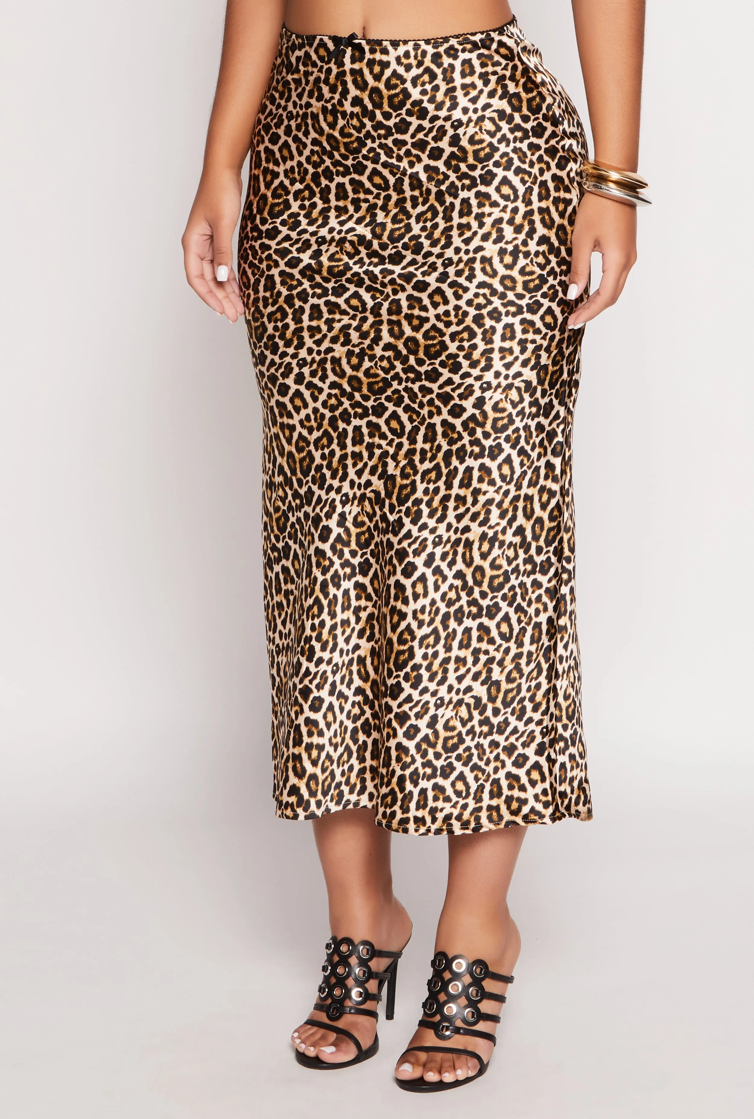 Almost Famous Satin Printed Pattern Midi Skirt sold by Rainbow product image thumbnail 2