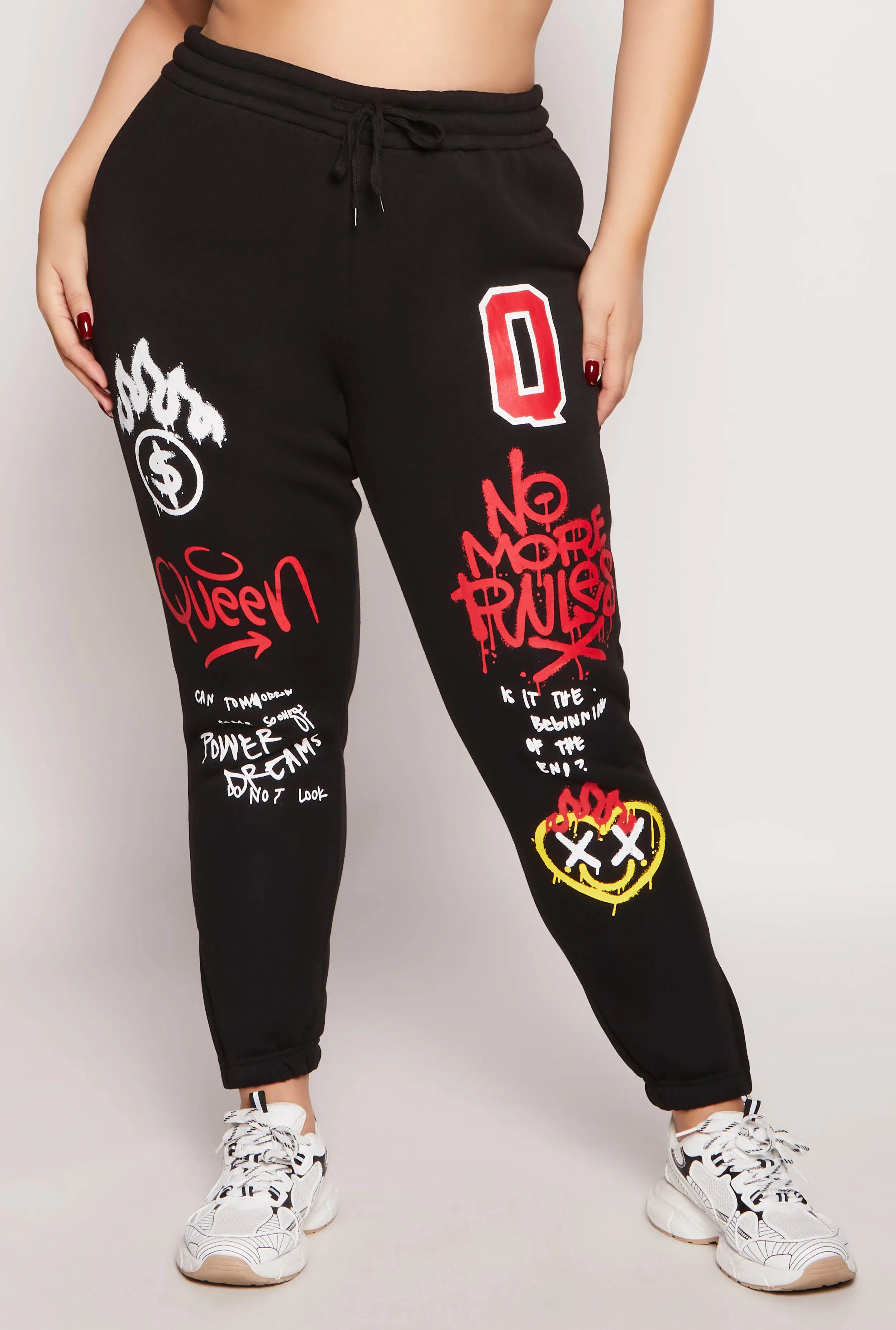 Plus Size Graffiti Print Sweatpants sold by Rainbow product image thumbnail 2