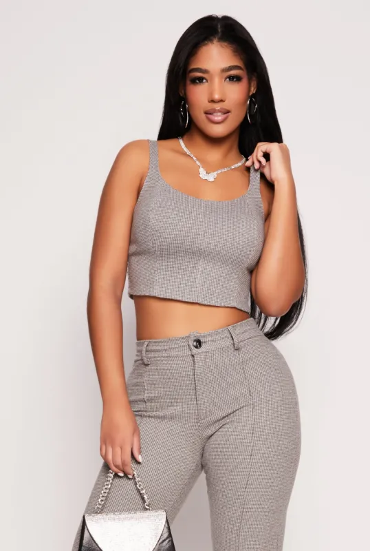 Iris Houndstooth Crop Top sold by Rainbow