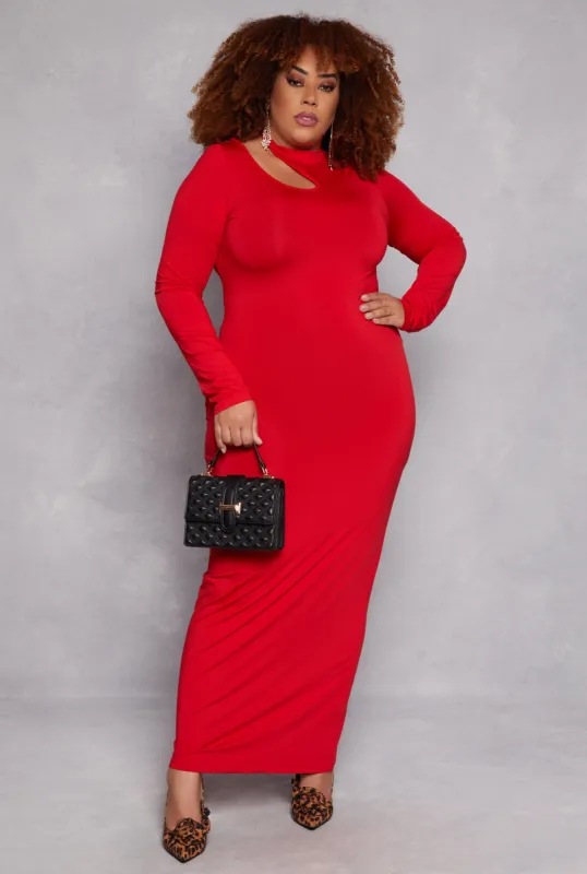 Plus Size Daisy Cut Out Maxi Dress sold by Rainbow