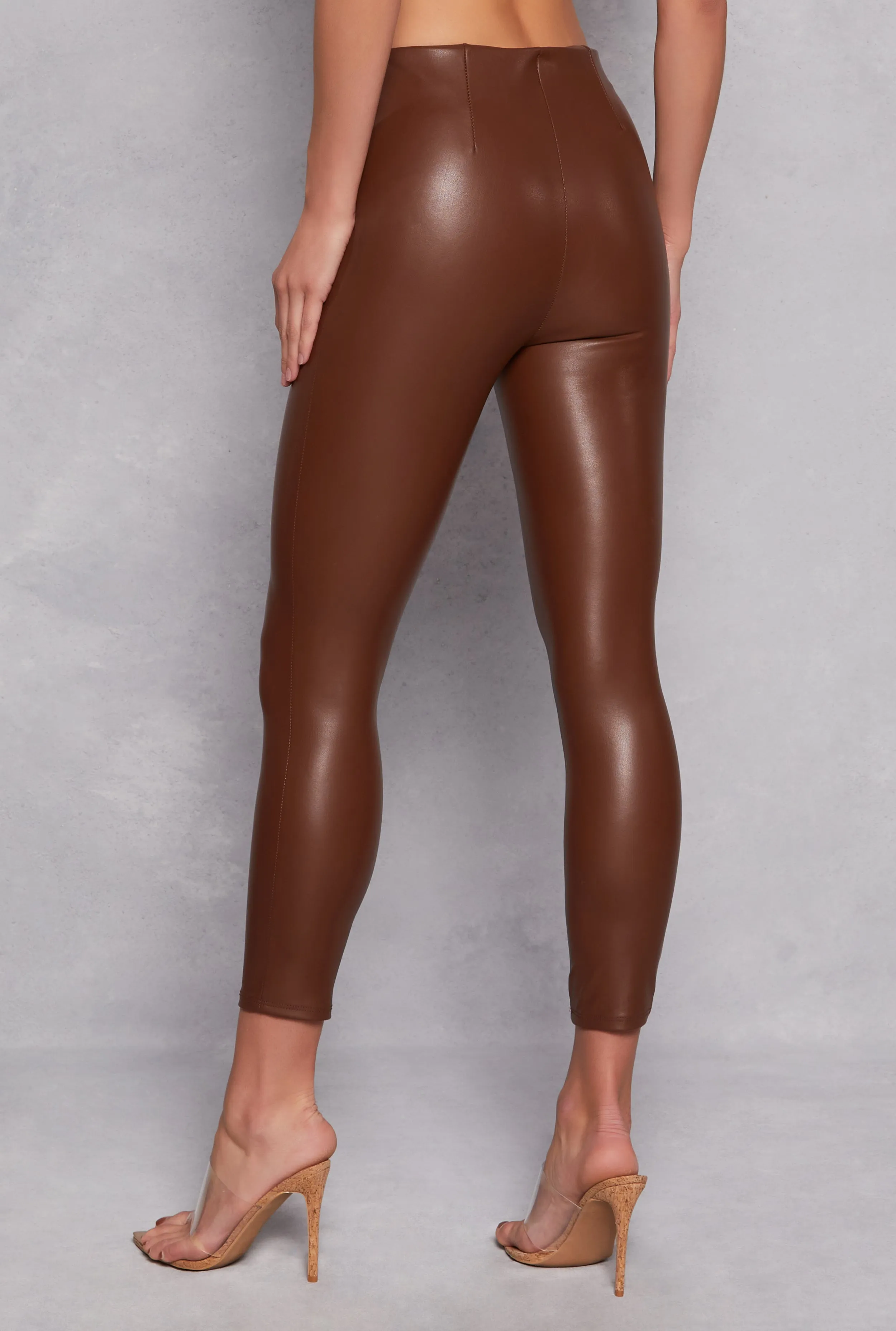 Faux Leather Pintuck Leggings sold by Rainbow product image thumbnail 3