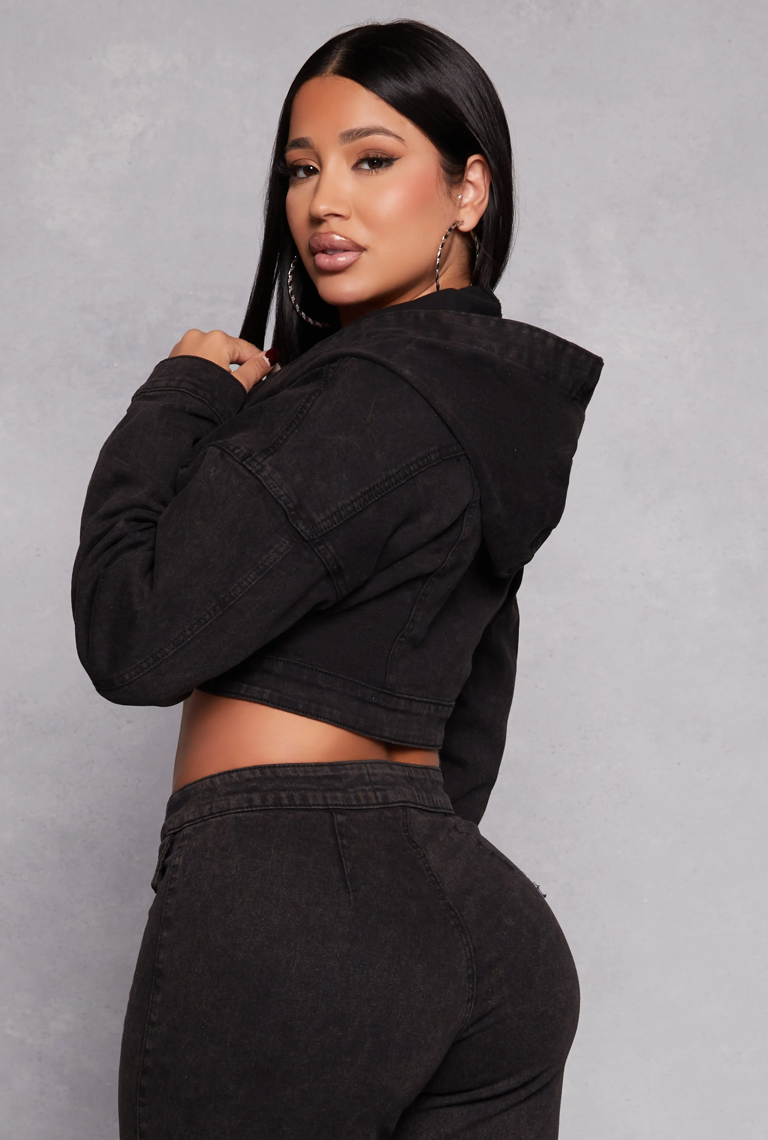 Spoon Jeans Hooded Cropped Jacket sold by Rainbow product image thumbnail 3