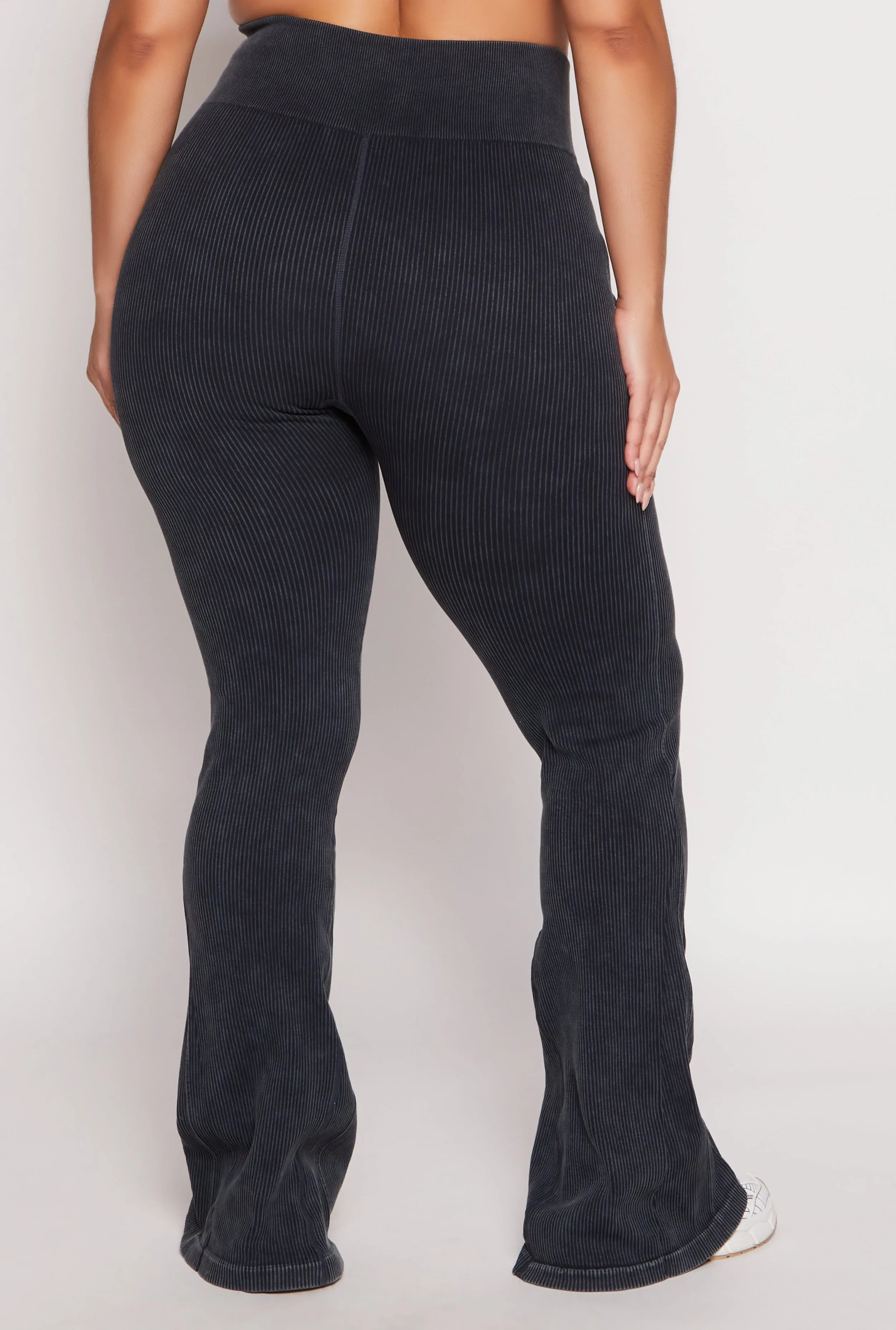 Plus Size Seamless Acid Wash Flared Pants sold by Rainbow product image thumbnail 3