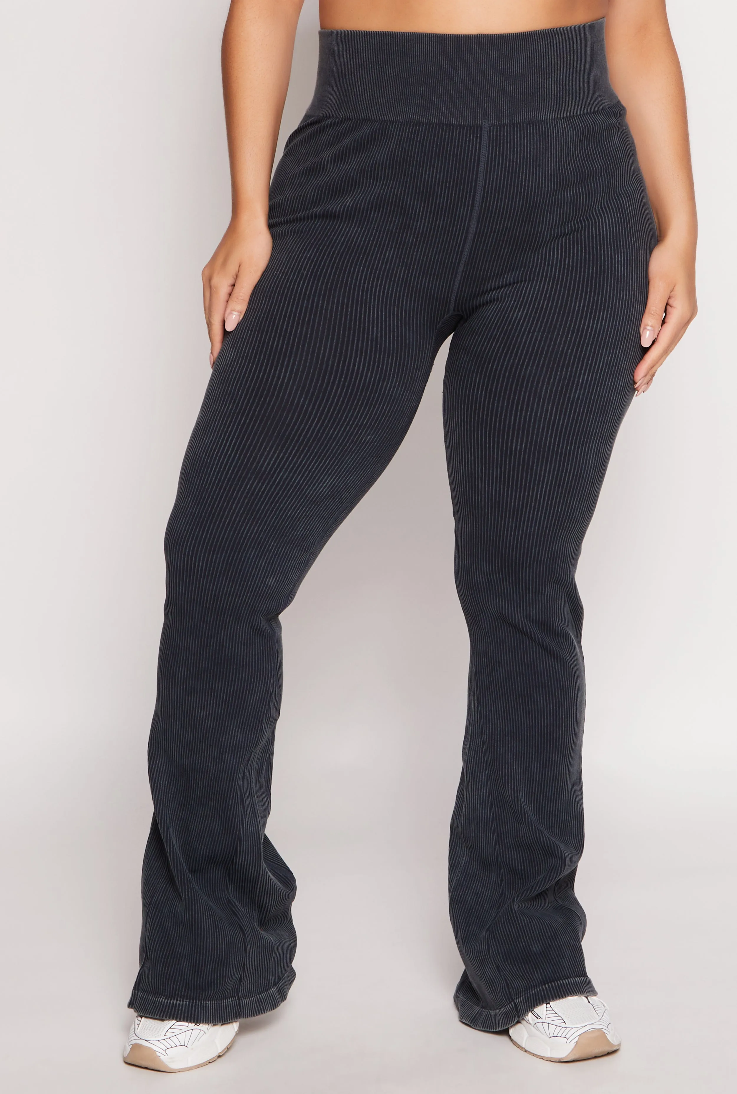 Plus Size Seamless Acid Wash Flared Pants sold by Rainbow product image thumbnail 2