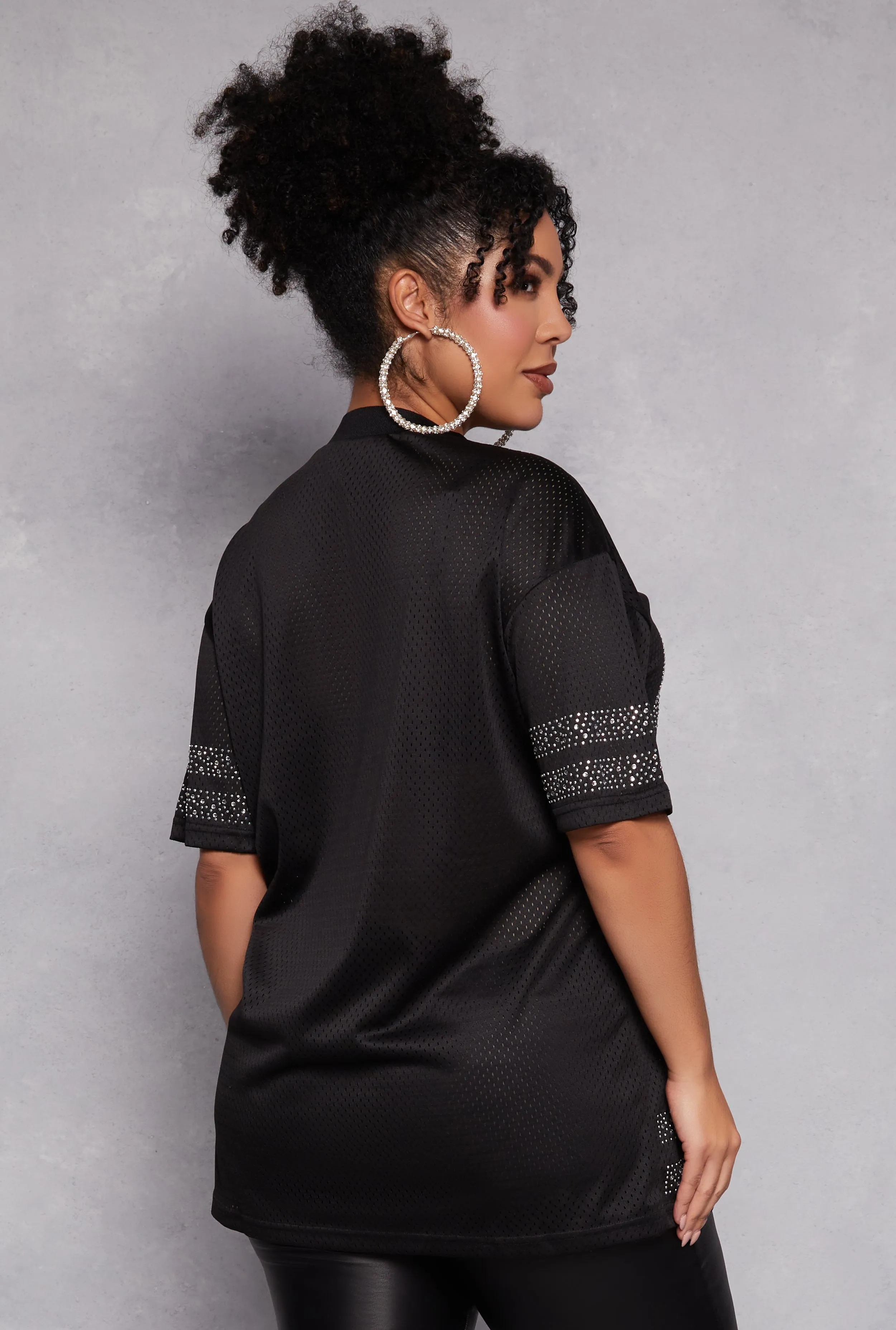 Plus Size 23 Rhinestone Jersey Top sold by Rainbow product image thumbnail 3