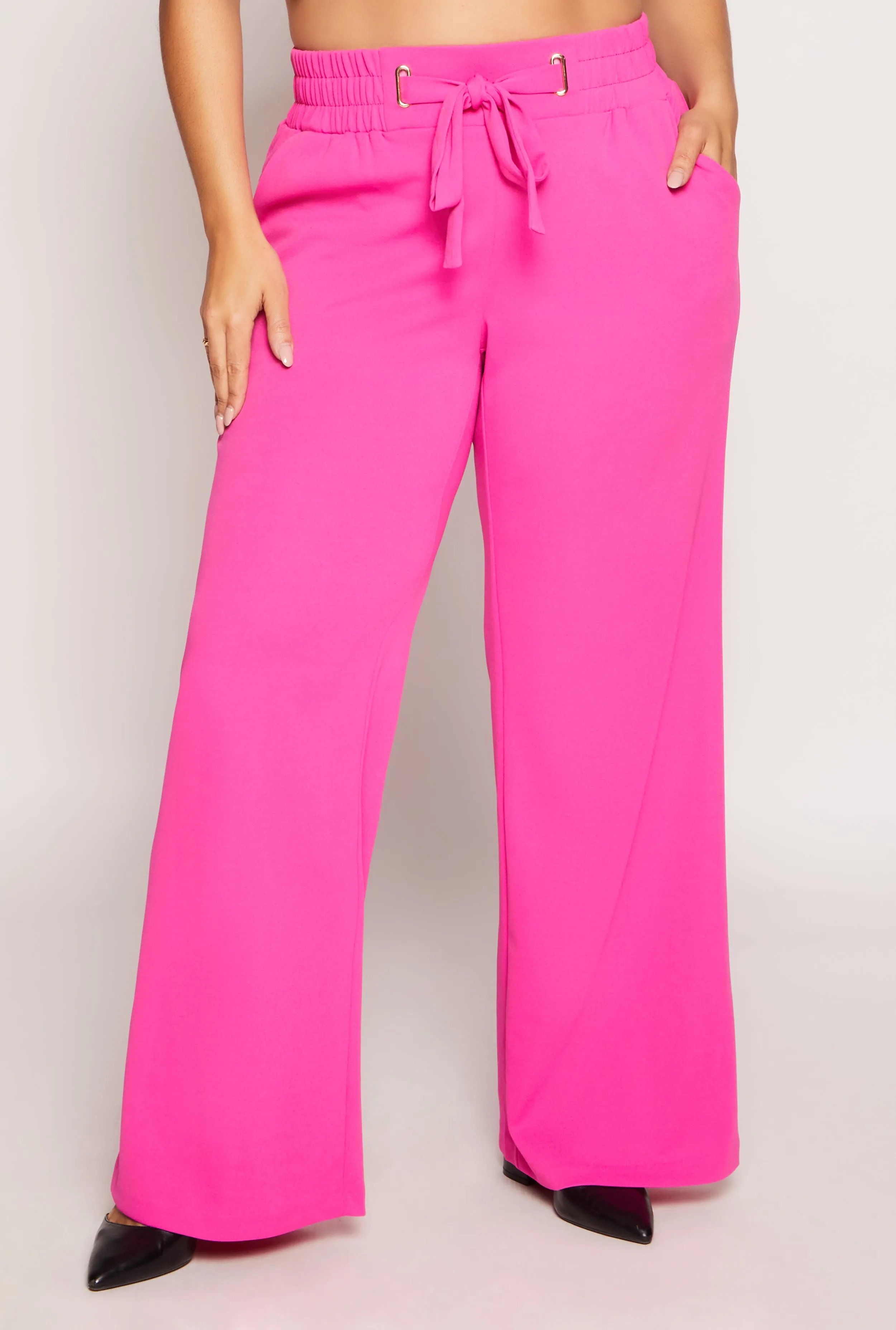 Plus Size Crepe Knit Wide Leg Pants sold by Rainbow product image thumbnail 2
