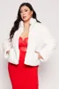 Plus Size Faux Fur Zip Front Jacket sold by Rainbow