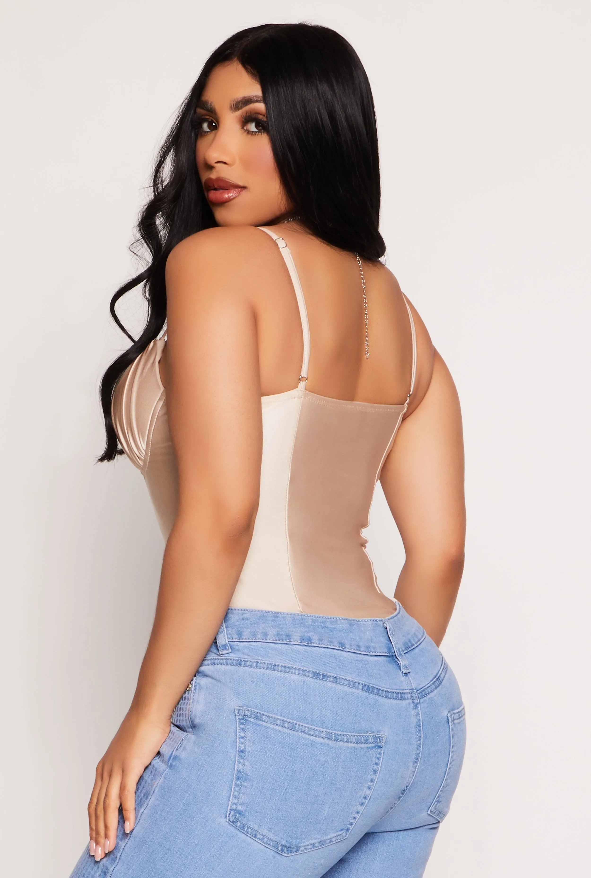 Ruched Padded Bustier Bodysuit sold by Rainbow product image thumbnail 3