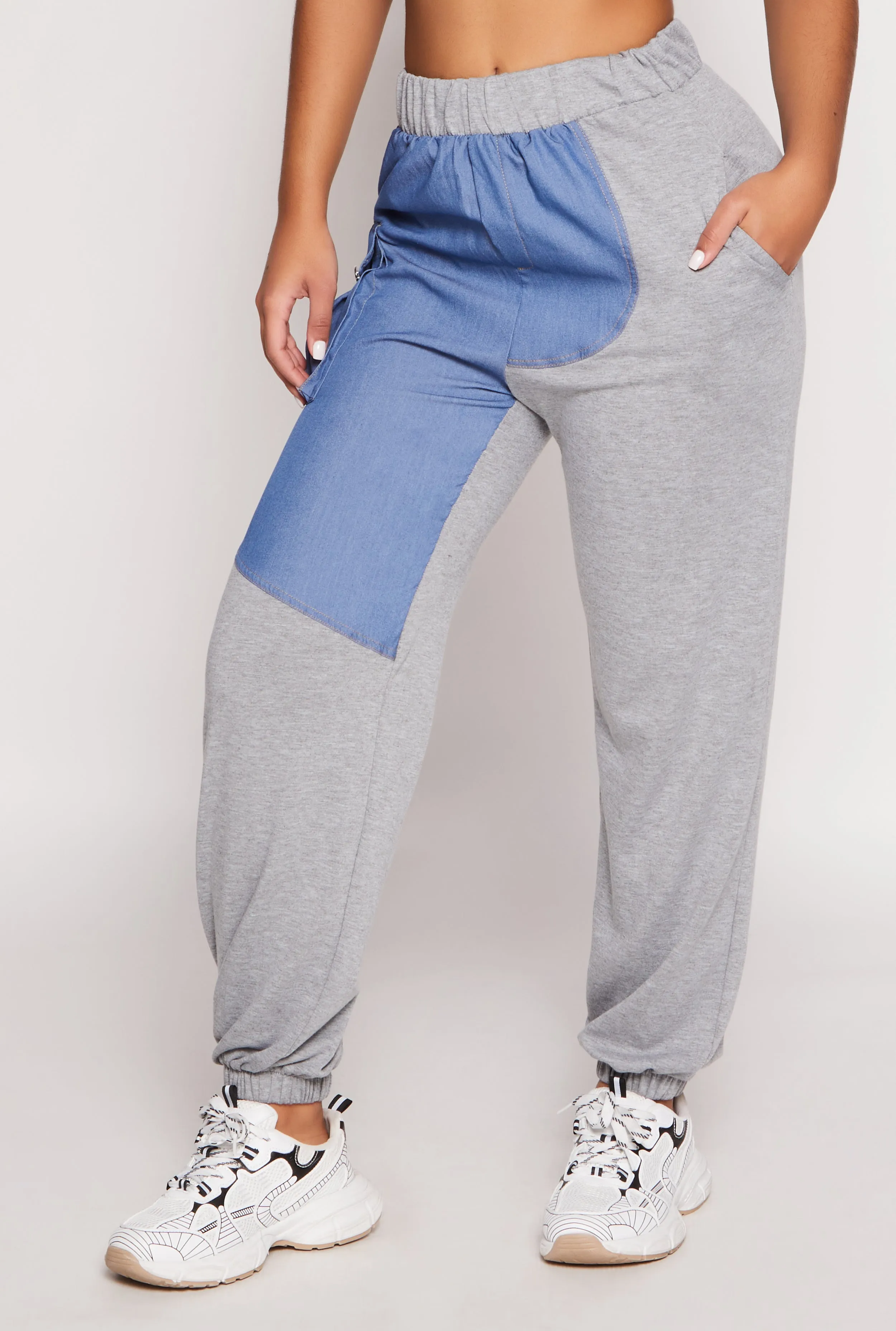 Chambray Color Block Pull On Sweatpants sold by Rainbow product image thumbnail 2