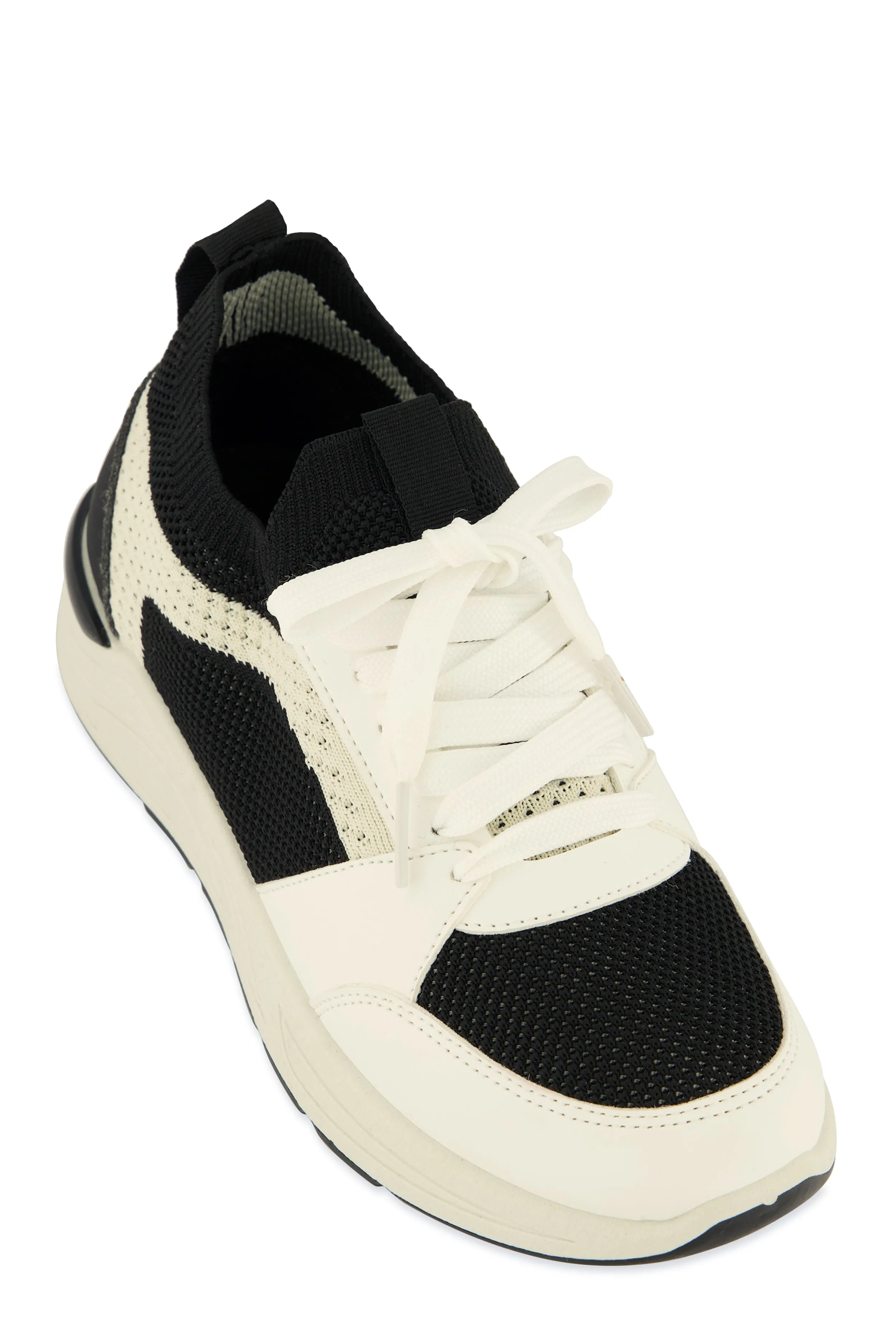 Textured Knit Color Block Lace Up Sneakers sold by Rainbow