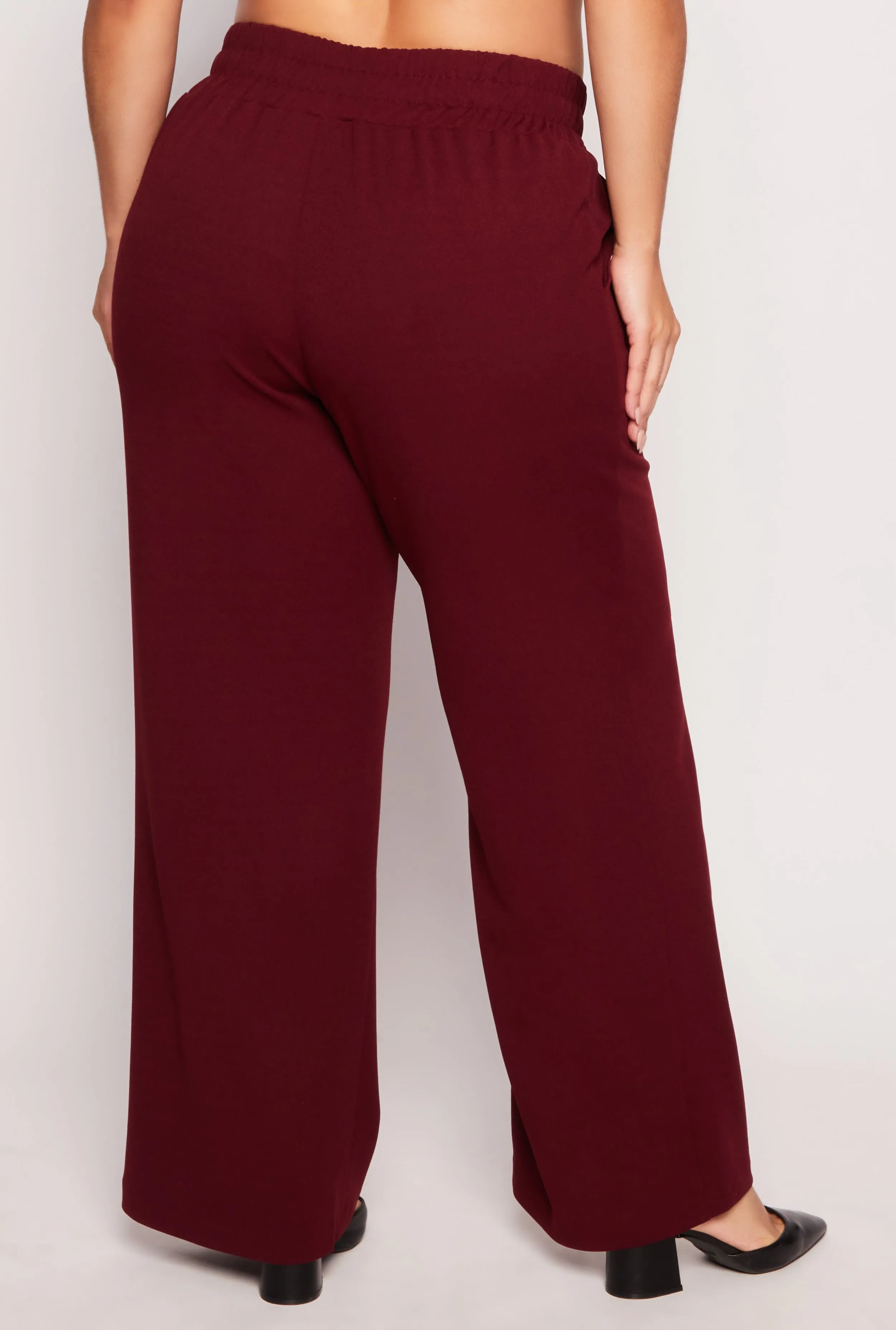 Plus Size Crepe Knit Wide Leg Pants sold by Rainbow product image thumbnail 3