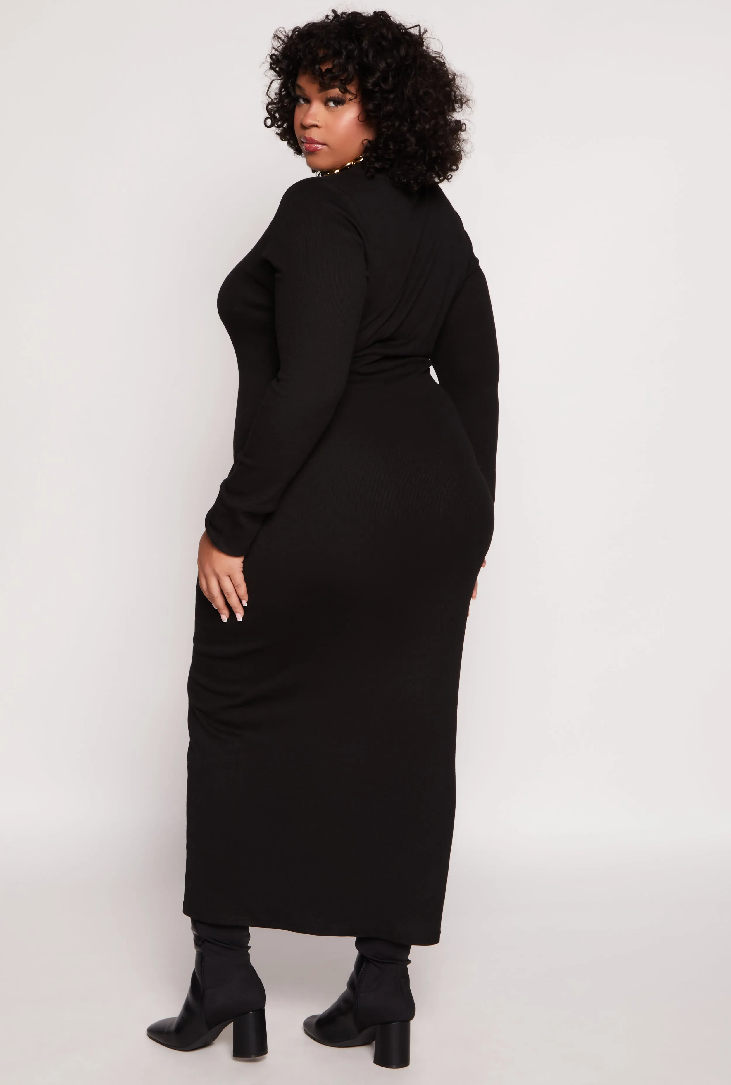 Plus Size Daisy Turtleneck Long Sleeve Dress sold by Rainbow product image thumbnail 3