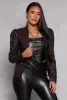 Haute Monde Faux Fur Trim Faux Leather Jacket sold by Rainbow