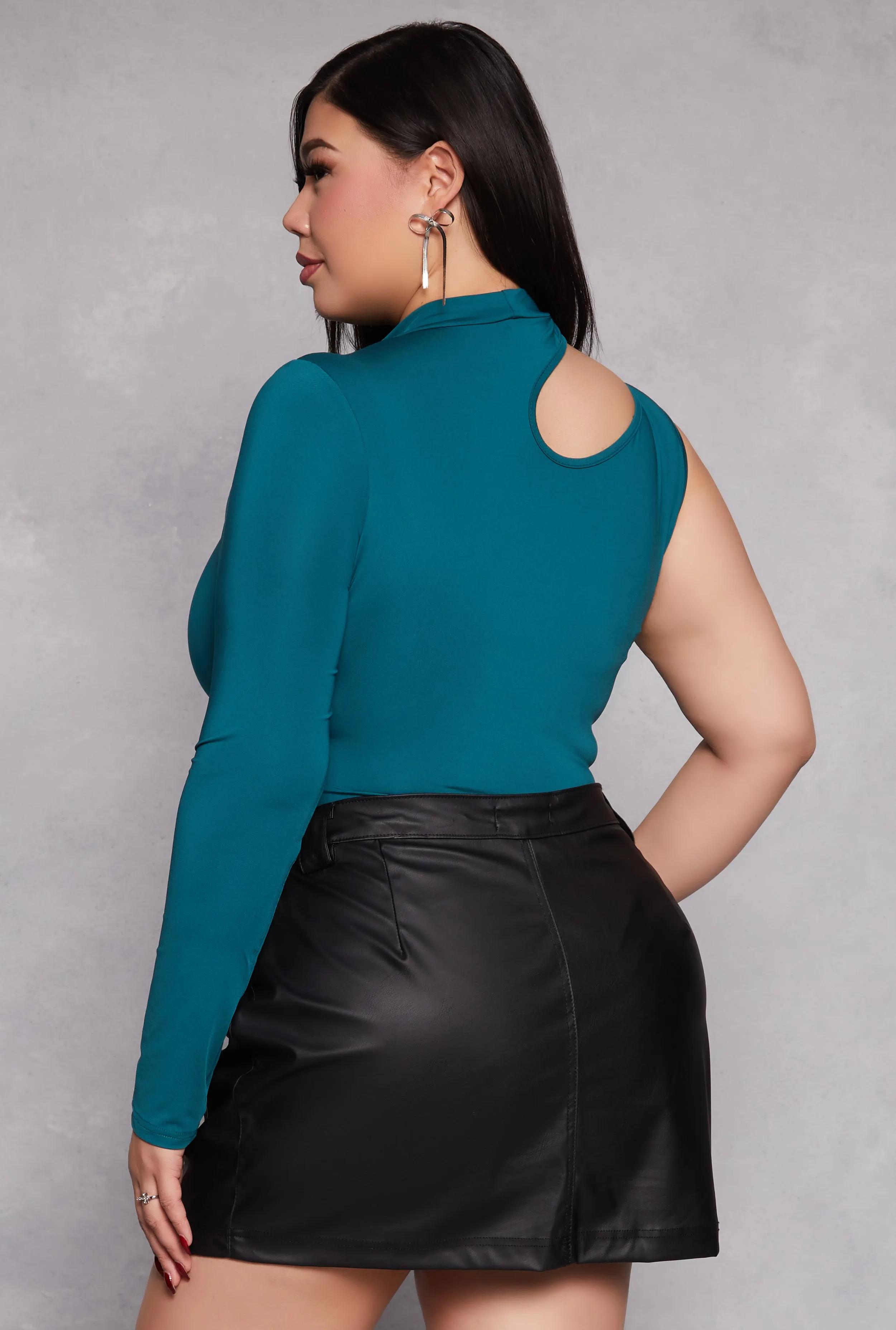 Plus Size Daisy Keyhole Shoulder Bodysuit sold by Rainbow product image thumbnail 3