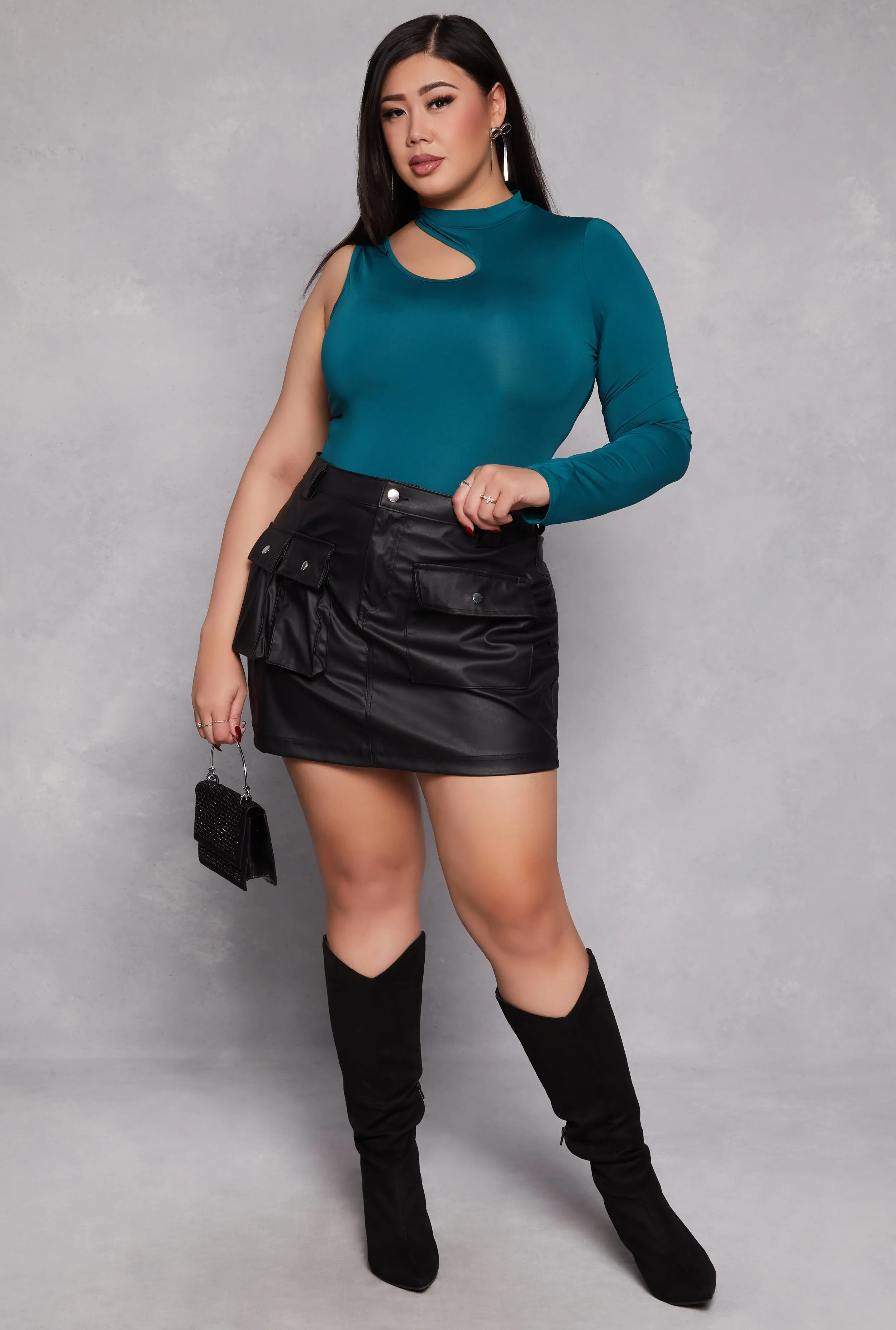 Plus Size Daisy Keyhole Shoulder Bodysuit sold by Rainbow product image thumbnail 2