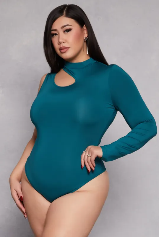 Plus Size Daisy Keyhole Shoulder Bodysuit sold by Rainbow