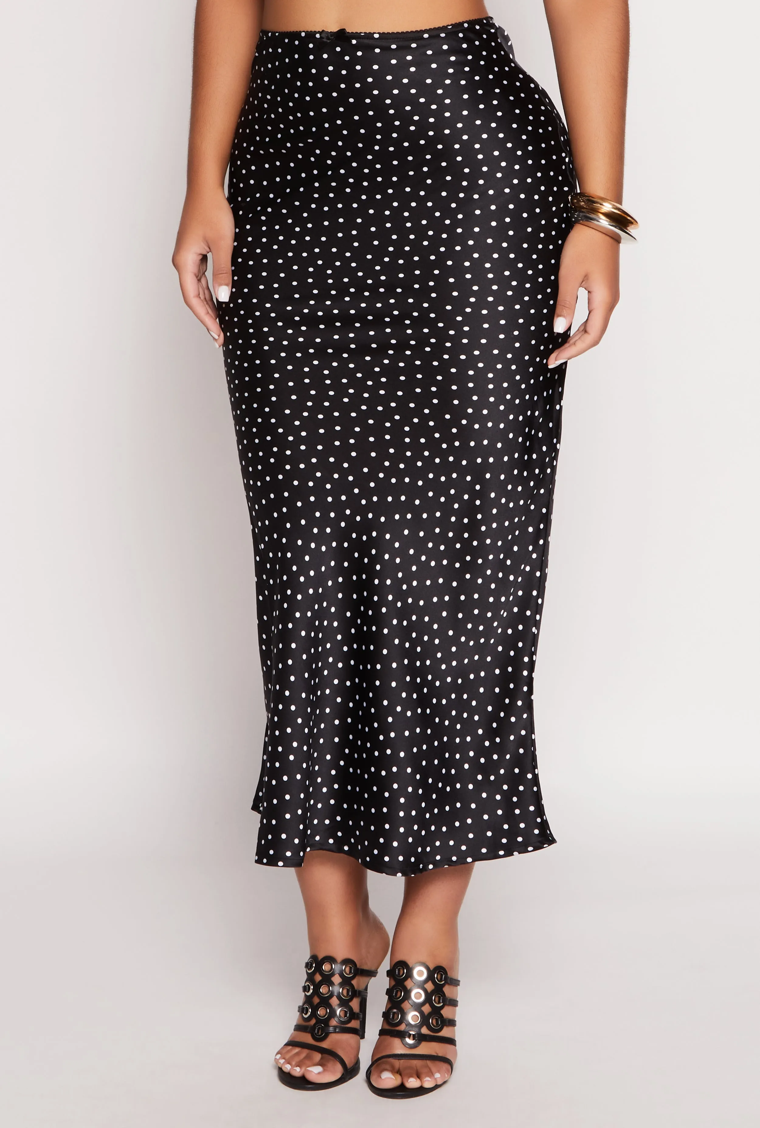 Almost Famous Satin Printed Pattern Midi Skirt sold by Rainbow product image thumbnail 2