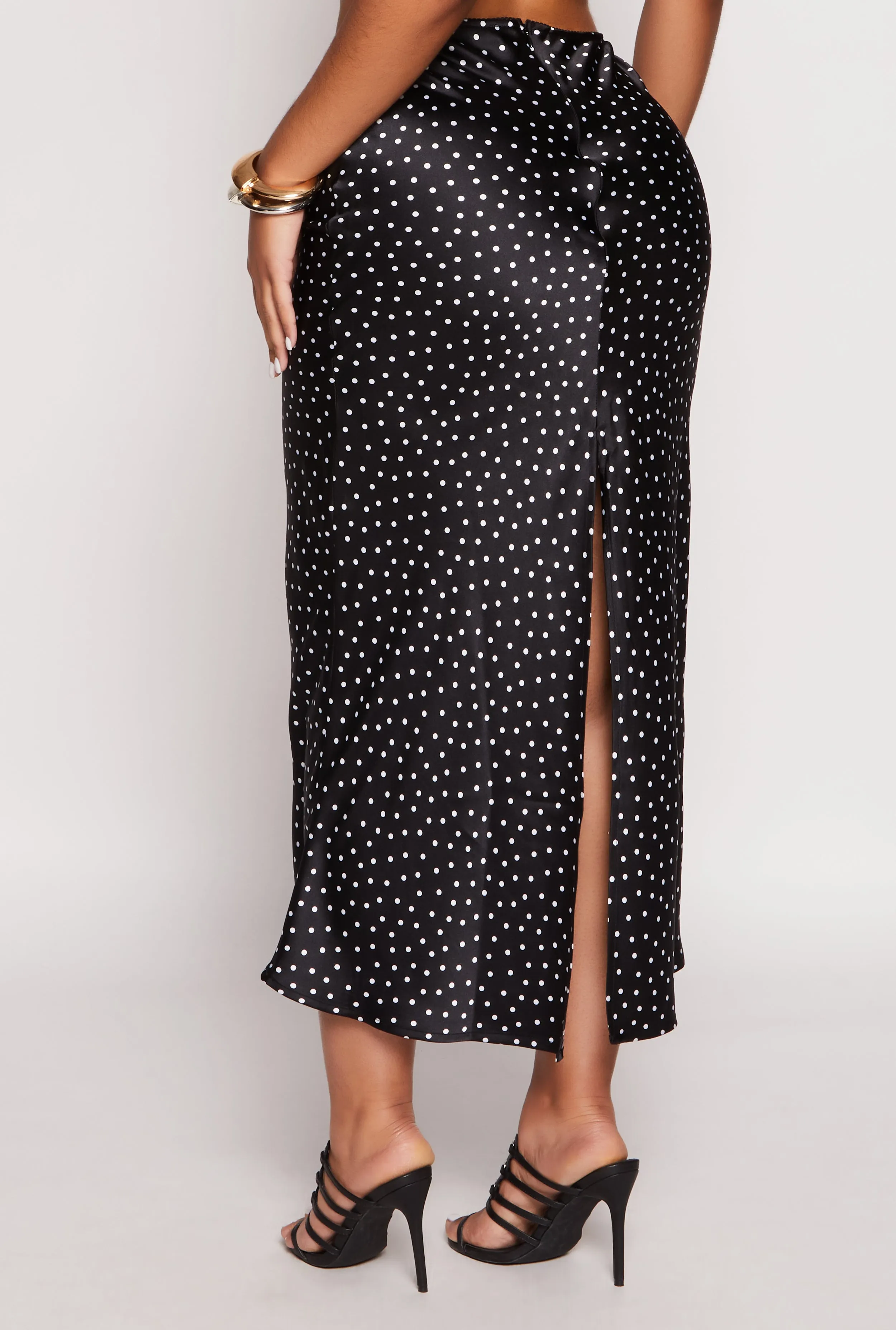 Almost Famous Satin Printed Pattern Midi Skirt sold by Rainbow product image thumbnail 3