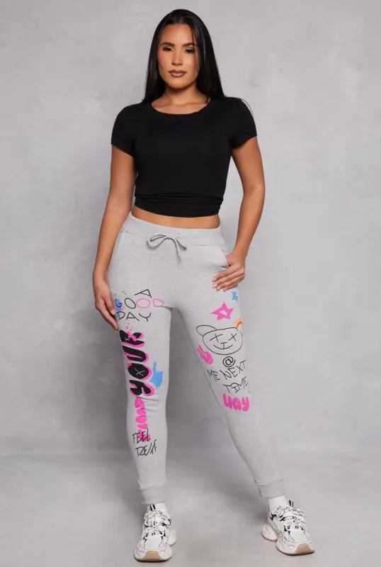 Graphic Print Joggers sold by Rainbow