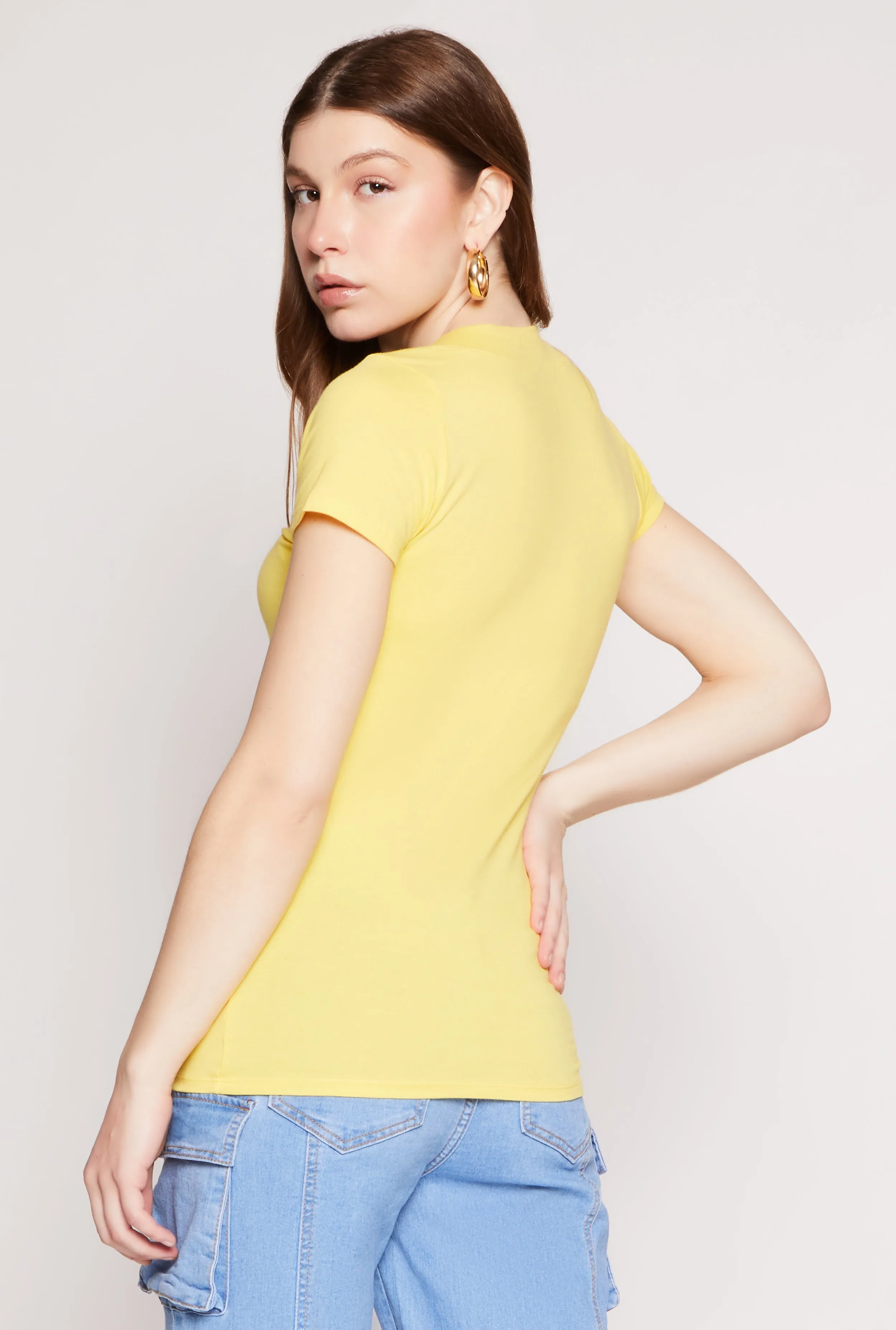 Short Sleeve V Neck T Shirt sold by Rainbow product image thumbnail 3